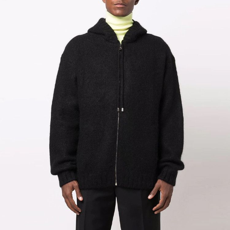 Prada Prada Logo Knit Zip Hoodie Size 54 Size US L / EU 52-54 / 3 - 11 Thumbnail