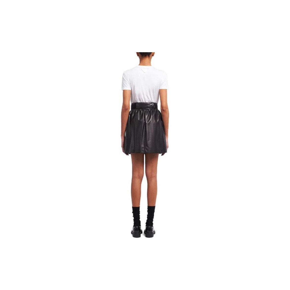 Prada Prada Leather Belted Skirt Size 36 Size 25" / US 0 / IT 36 - 6 Thumbnail