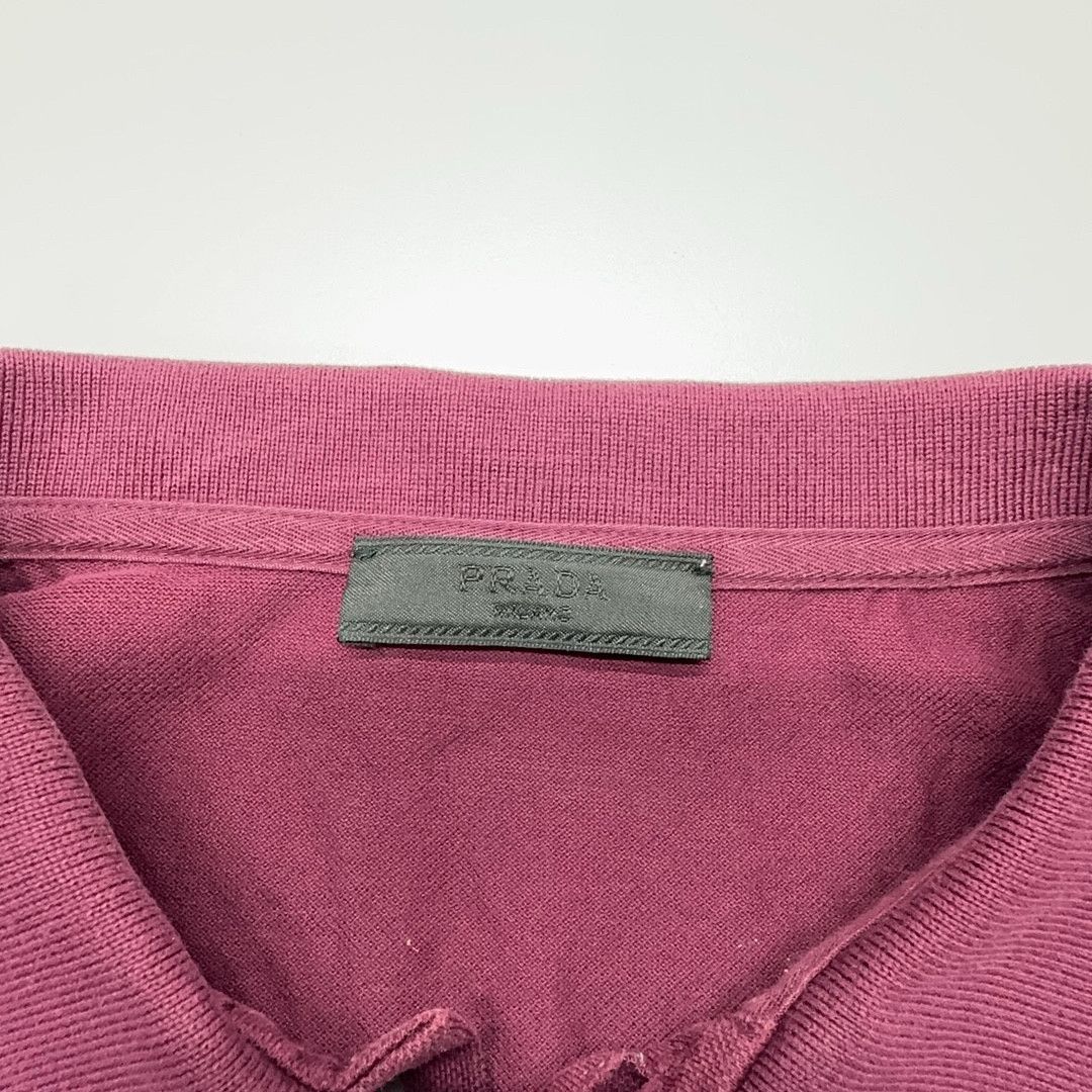 Prada Prada Logo Polo Shirt Dark Red Size M Size US M / EU 48-50 / 2 - 5 Thumbnail