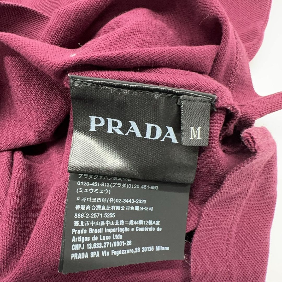 Prada Prada Logo Polo Shirt Dark Red Size M Size US M / EU 48-50 / 2 - 3 Thumbnail