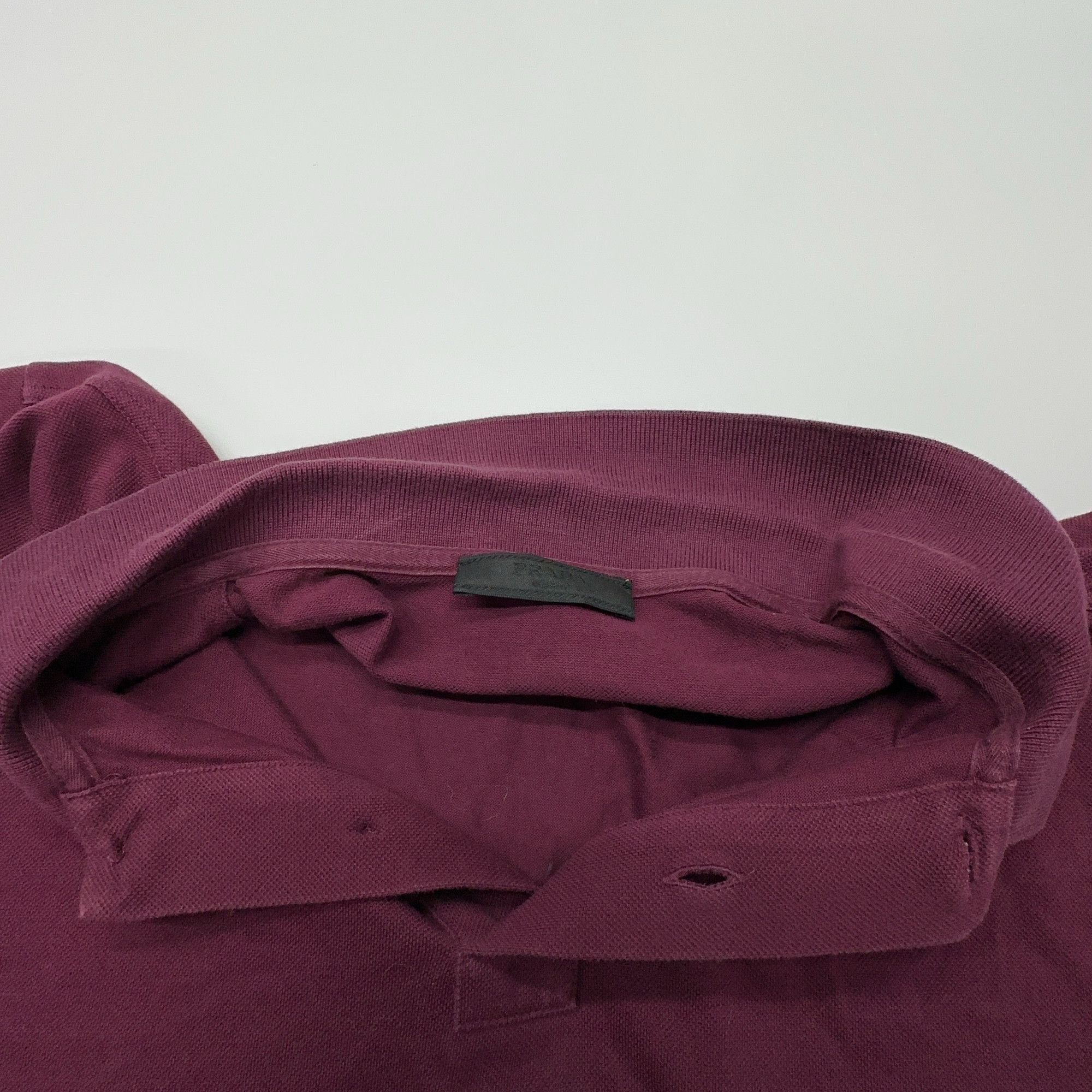 Prada Prada Logo Polo Shirt Dark Red Size M Size US M / EU 48-50 / 2 - 6 Thumbnail