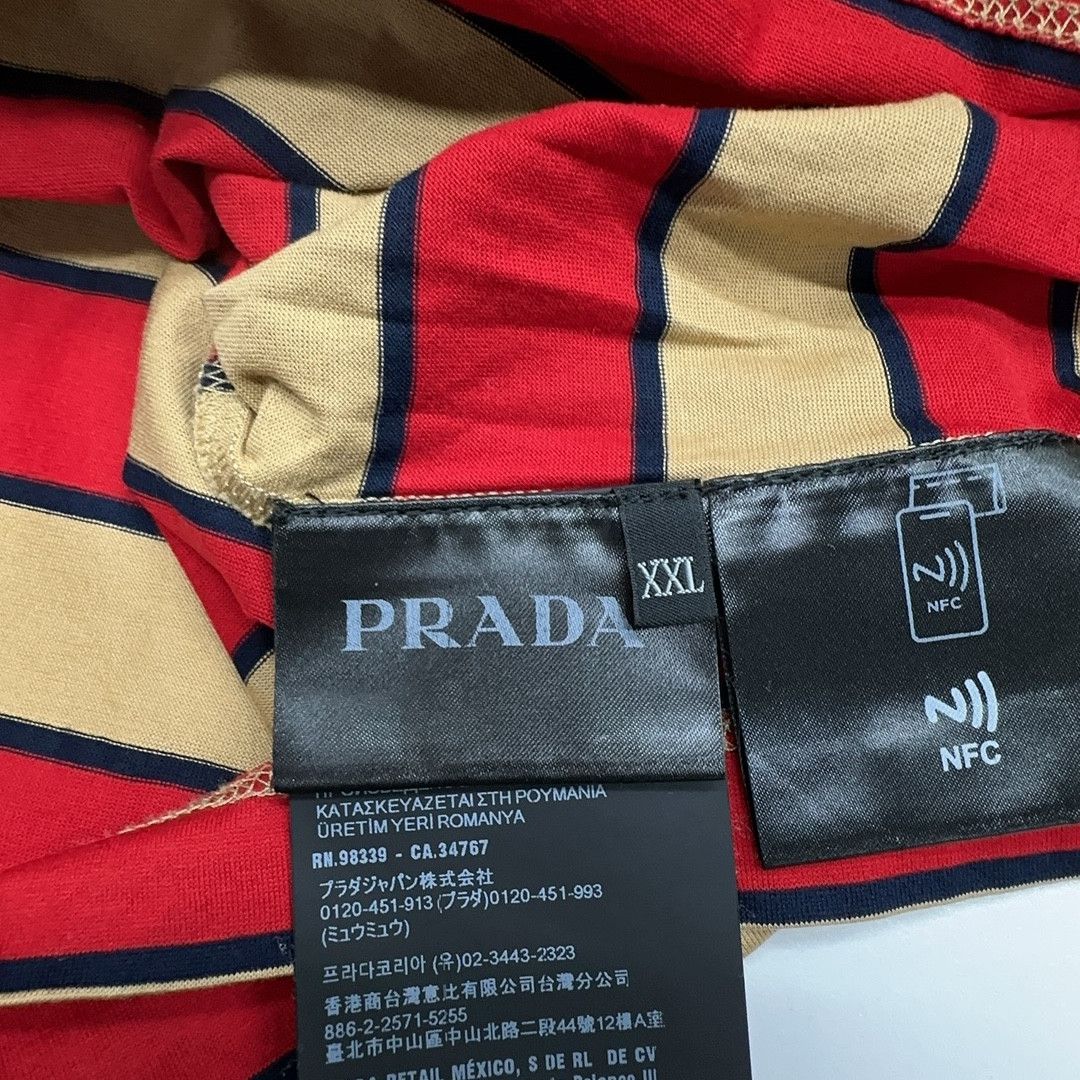 Prada Prada Stripe Logo Polo Shirt Size XXL Size US XXL / EU 58 / 5 - 5 Thumbnail