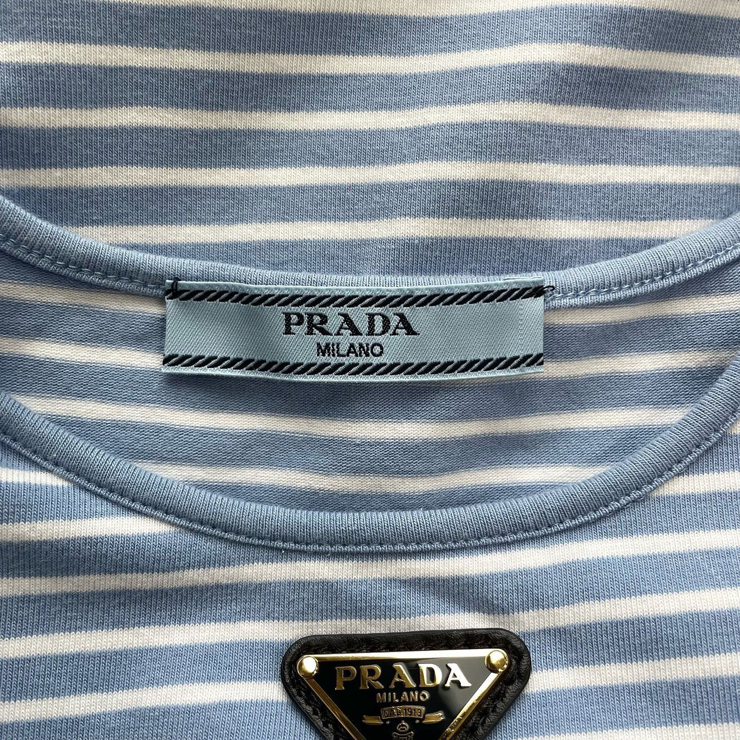 Prada Prada Striped Crop Top Size 38 Size XS / US 0-2 / IT 36-38 - 3 Thumbnail