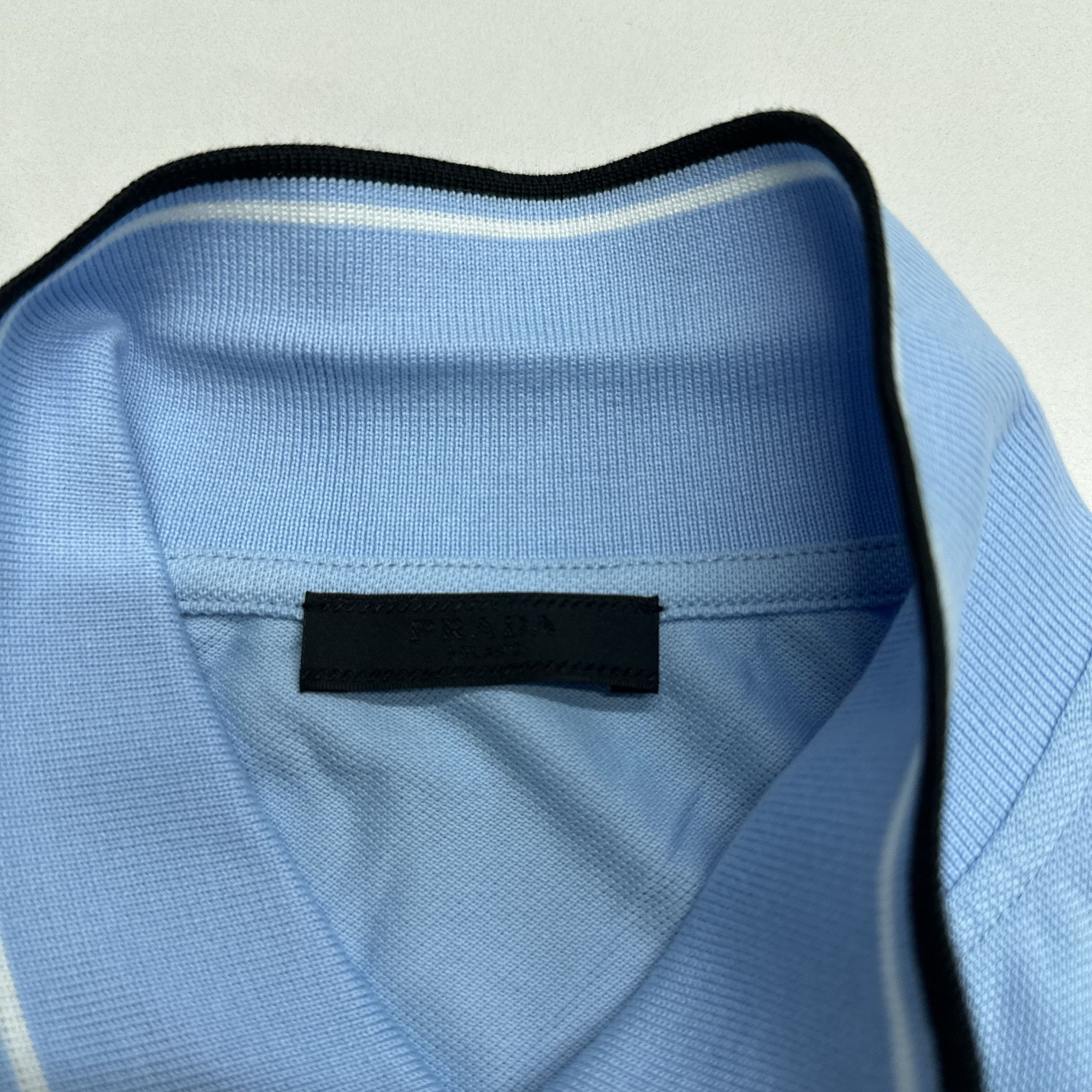 Prada Prada Light Blue Polo Shirt Size XXL Size US XXL / EU 58 / 5 - 3 Thumbnail