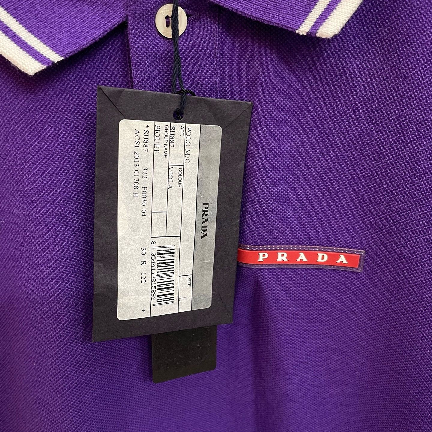 Prada Prada Logo Patch Polo Shirt Size L Size US L / EU 52-54 / 3 - 5 Thumbnail