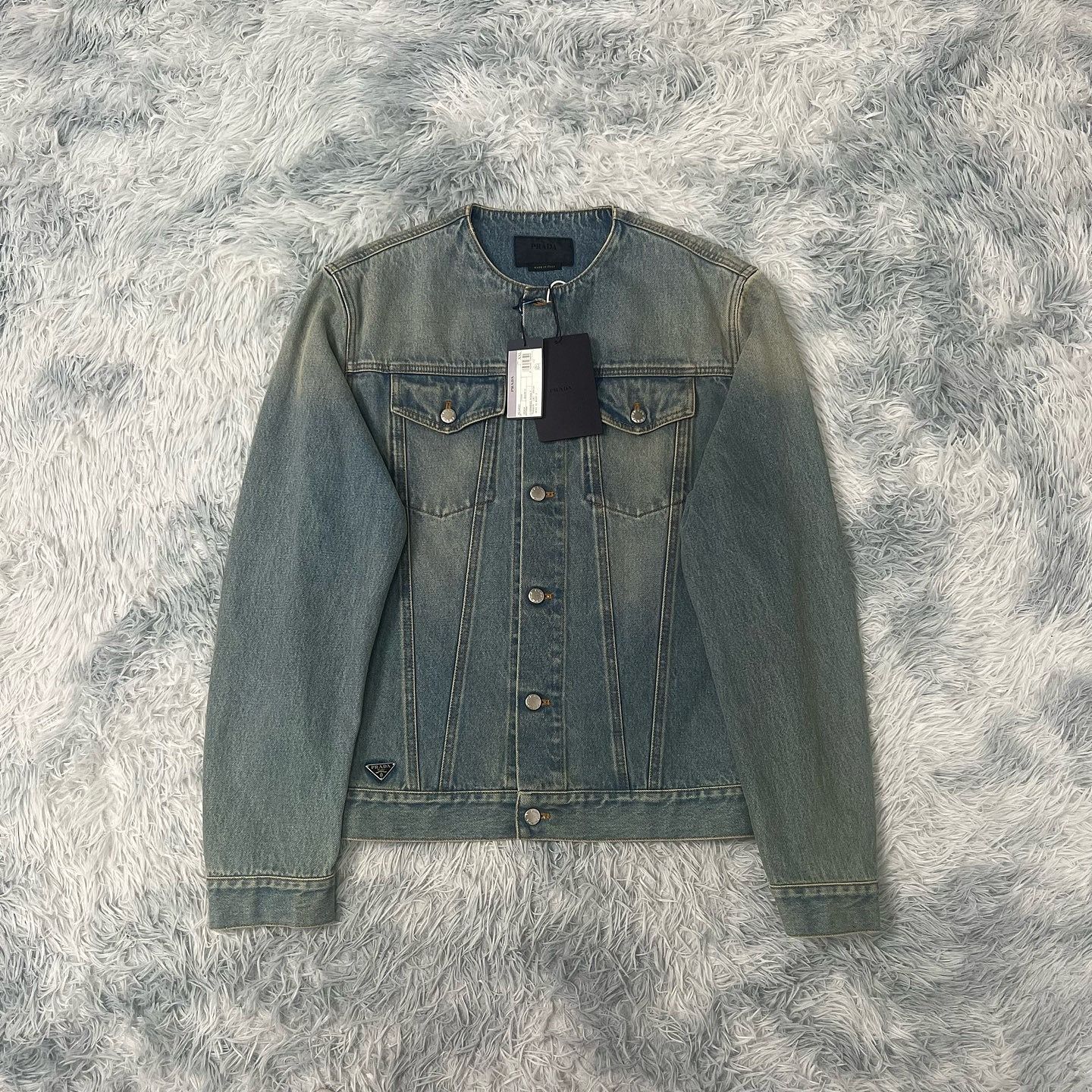 Prada Prada Washed Denim Jacket Size XXL Size US XXL / EU 58 / 5 - 7 Thumbnail