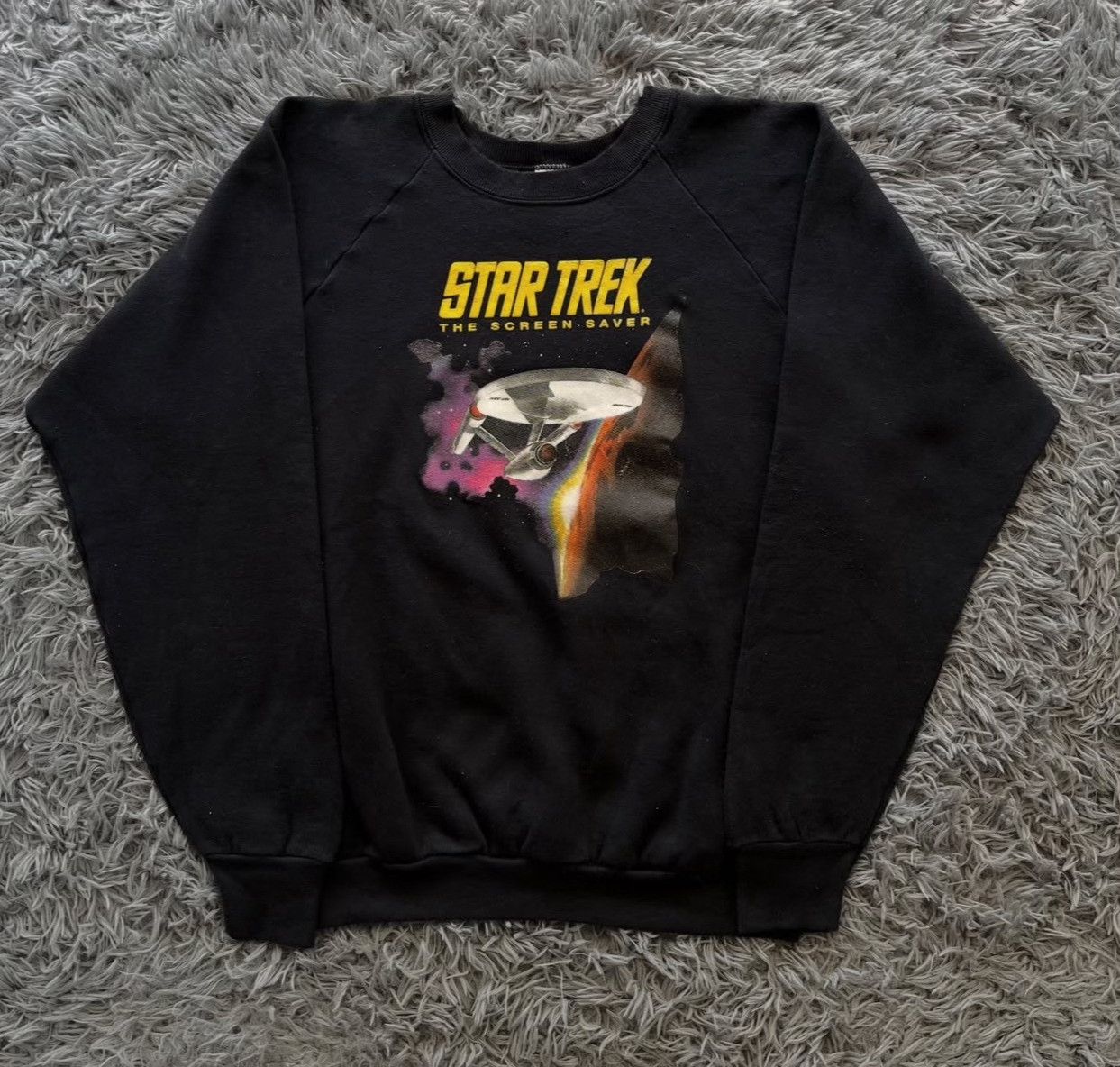 Vintage 1992 Star Trek Raglan Sweatshirt by FOTL Size US M / EU 48-50 / 2 - 2 Thumbnail