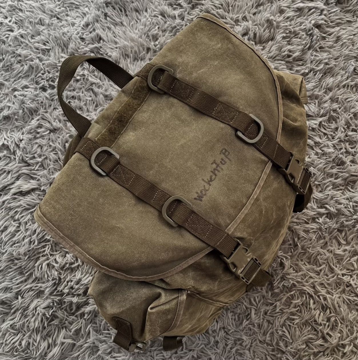 Vintage 1990s German Army 25L Canvas Rucksack Size ONE SIZE - 3 Thumbnail
