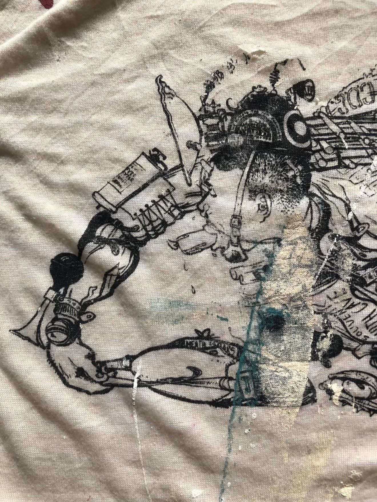 Vintage 1990s Cyberpunk Art Thrashed Vintage Tee Size US M / EU 48-50 / 2 - 4 Thumbnail