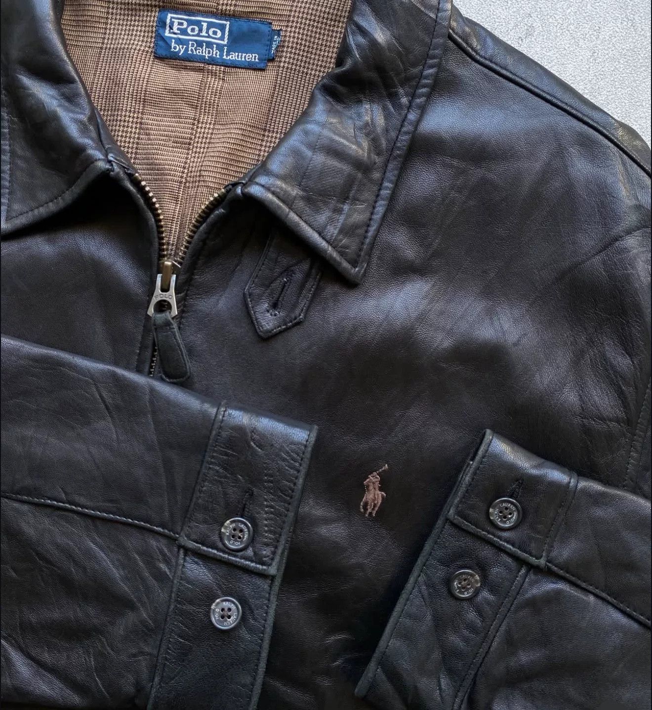 Ralph Lauren Vintage Polo Ralph Lauren 1990s Leather Jacket Size US M / EU 48-50 / 2 - 4 Thumbnail