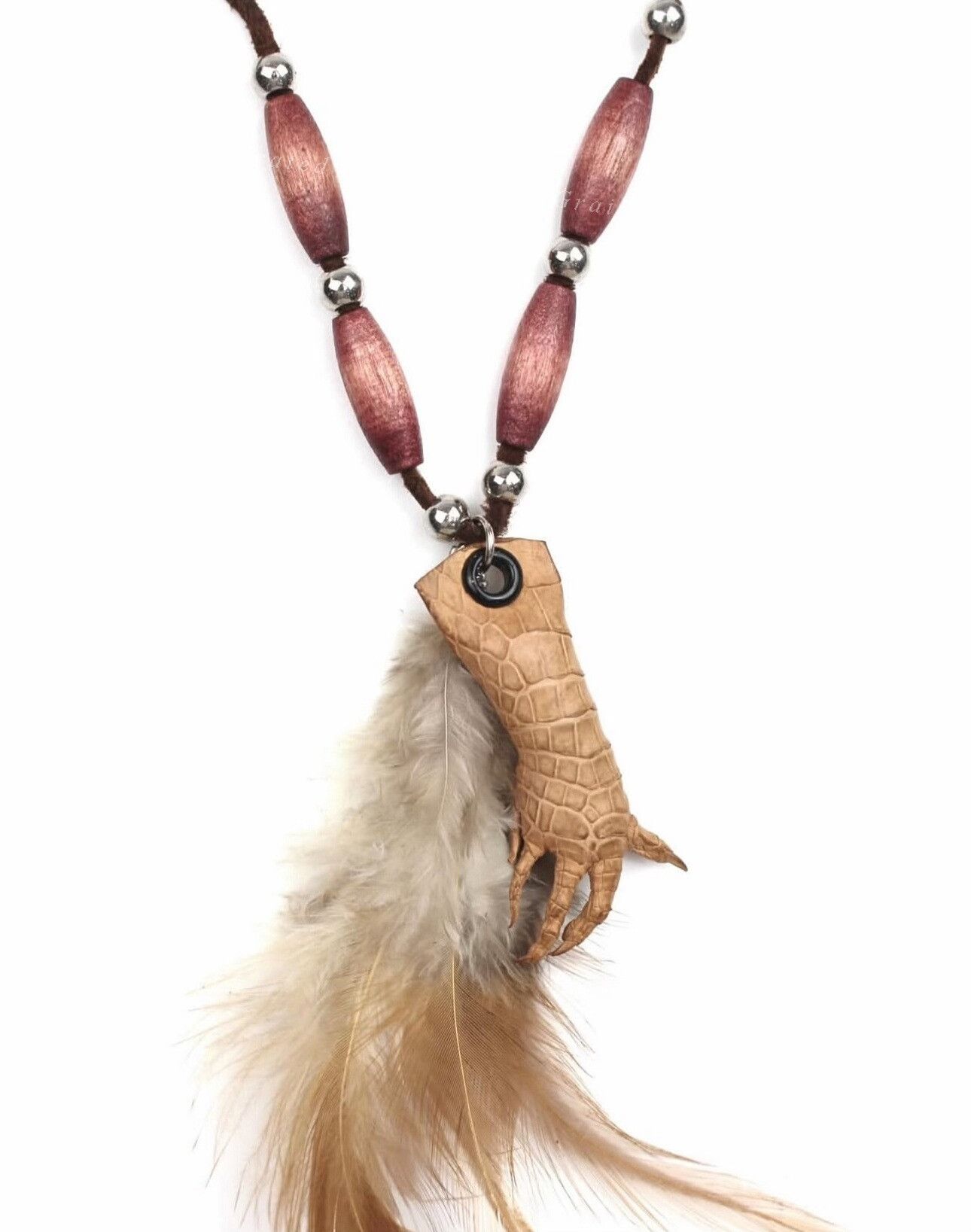 Vintage Vintage 2000s Japanese Reptile Claw Feather Necklace Size ONE SIZE - 2 Thumbnail