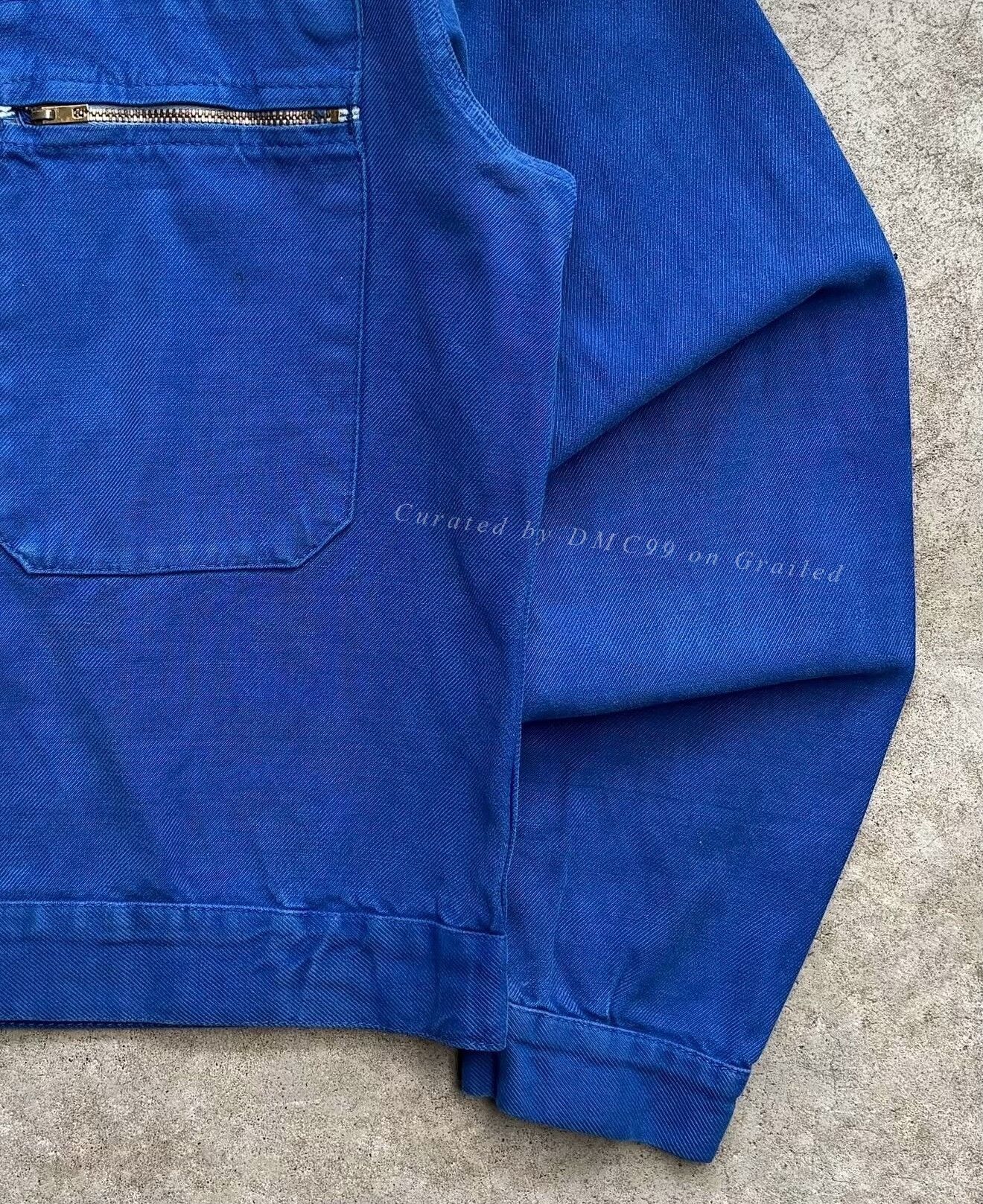Vintage 1960s French Blue Twill Cyclist Jacket Size US M / EU 48-50 / 2 - 4 Thumbnail
