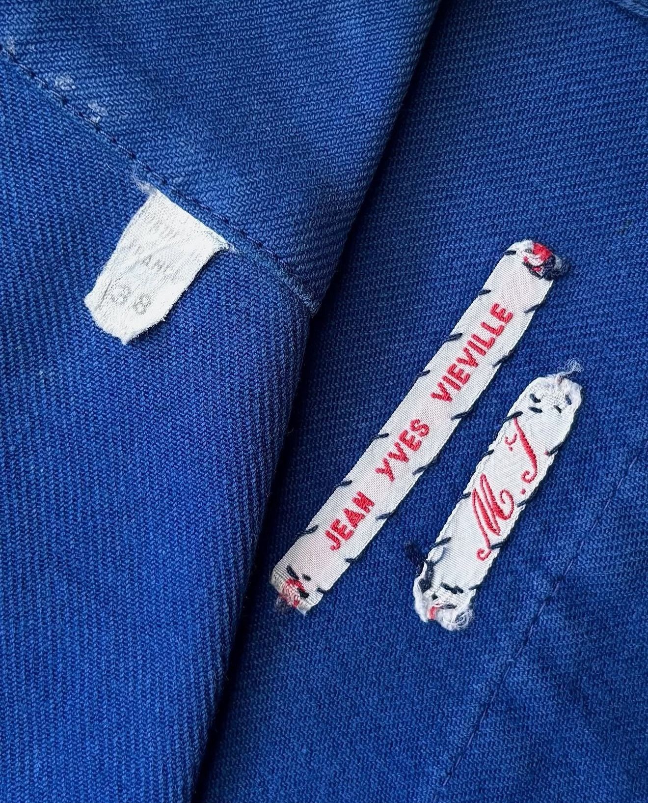 Vintage 1960s French Blue Twill Cyclist Jacket Size US M / EU 48-50 / 2 - 6 Thumbnail