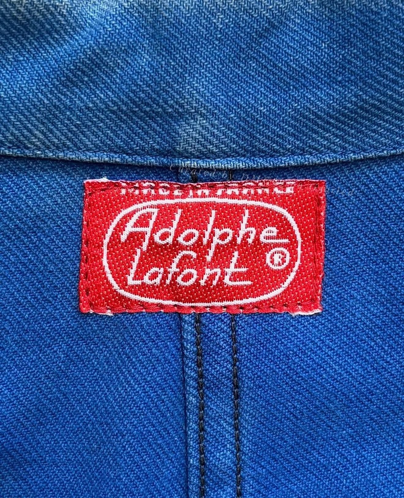 Vintage 1970s Adolphe Lafont French Blue Twill Cyclist Jacket Size US M / EU 48-50 / 2 - 6 Thumbnail