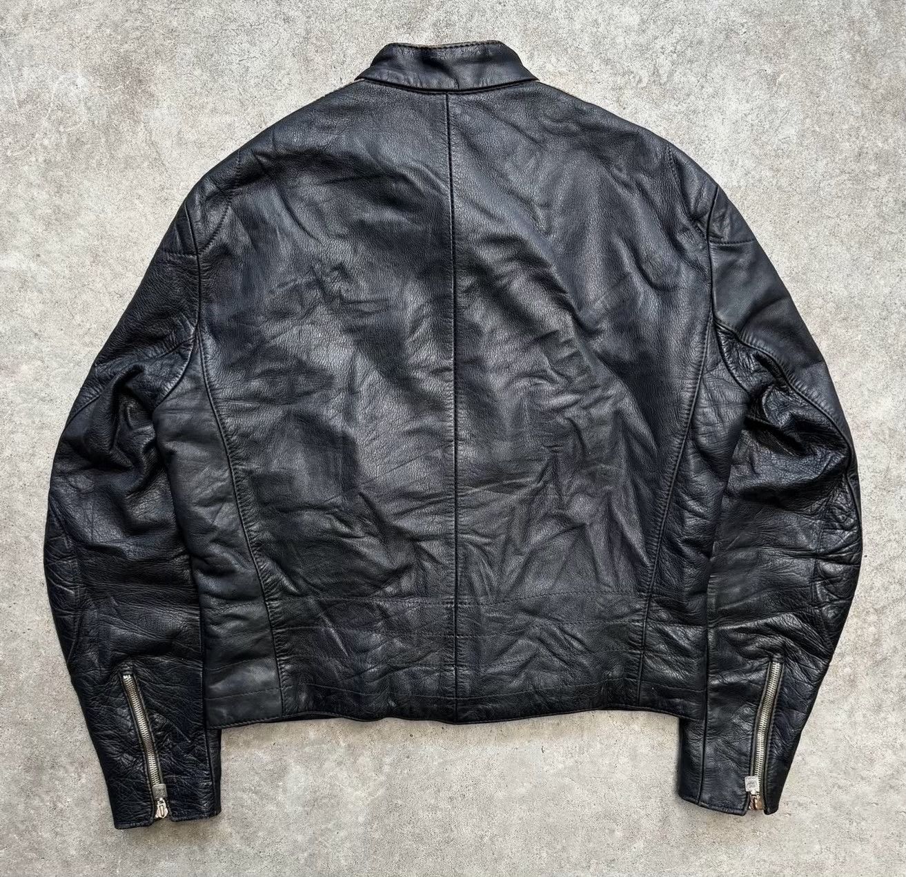 Vintage 1950s German Tailor Motorcycle Leather Jacket Size US L / EU 52-54 / 3 - 8 Thumbnail