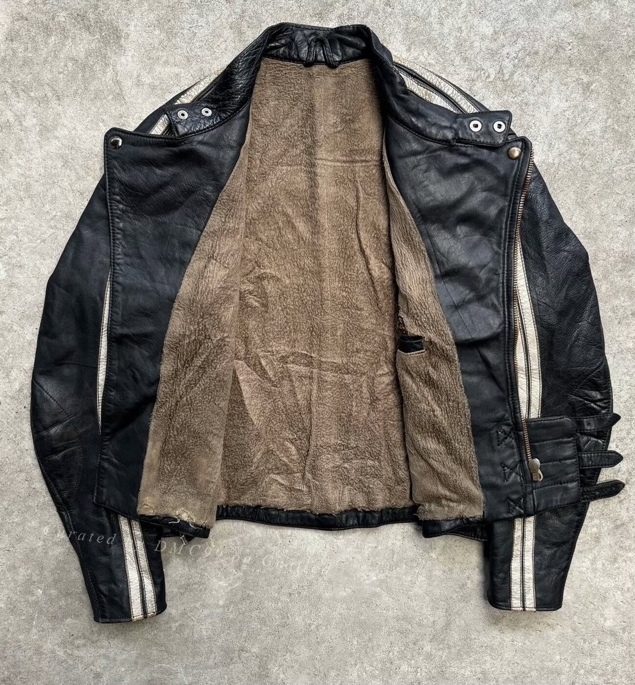 Vintage 1950s German Tailor Motorcycle Leather Jacket Size US L / EU 52-54 / 3 - 6 Thumbnail