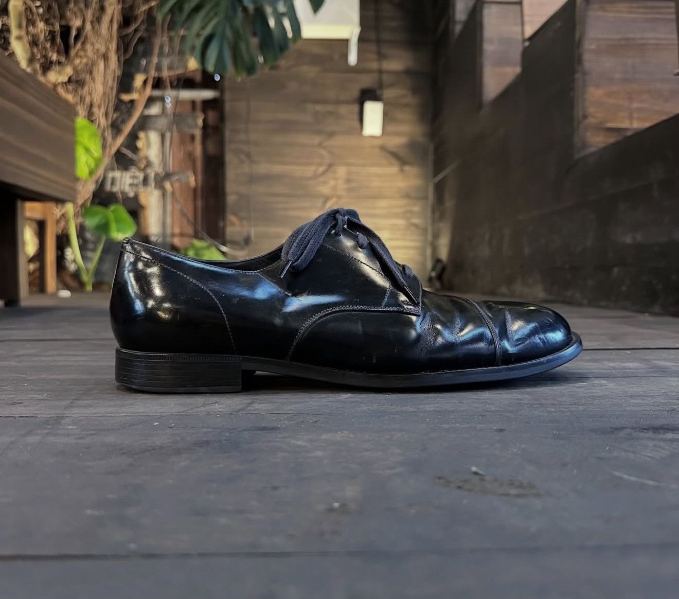Prada Vintage Prada Men's Brushed Leather Business Shoes Size US 8 / EU 41 - 7 Thumbnail