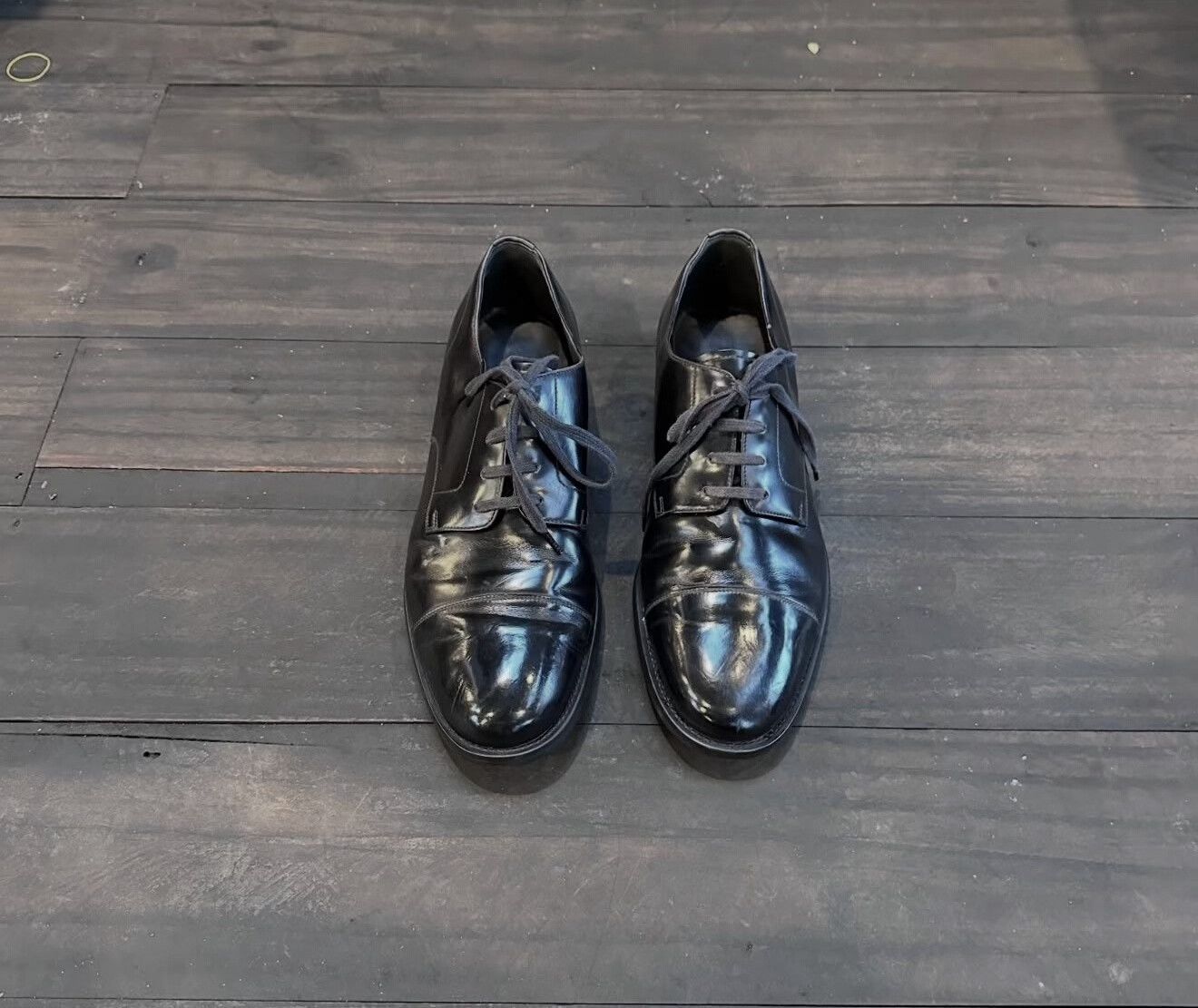 Prada Vintage Prada Men's Brushed Leather Business Shoes Size US 8 / EU 41 - 4 Thumbnail