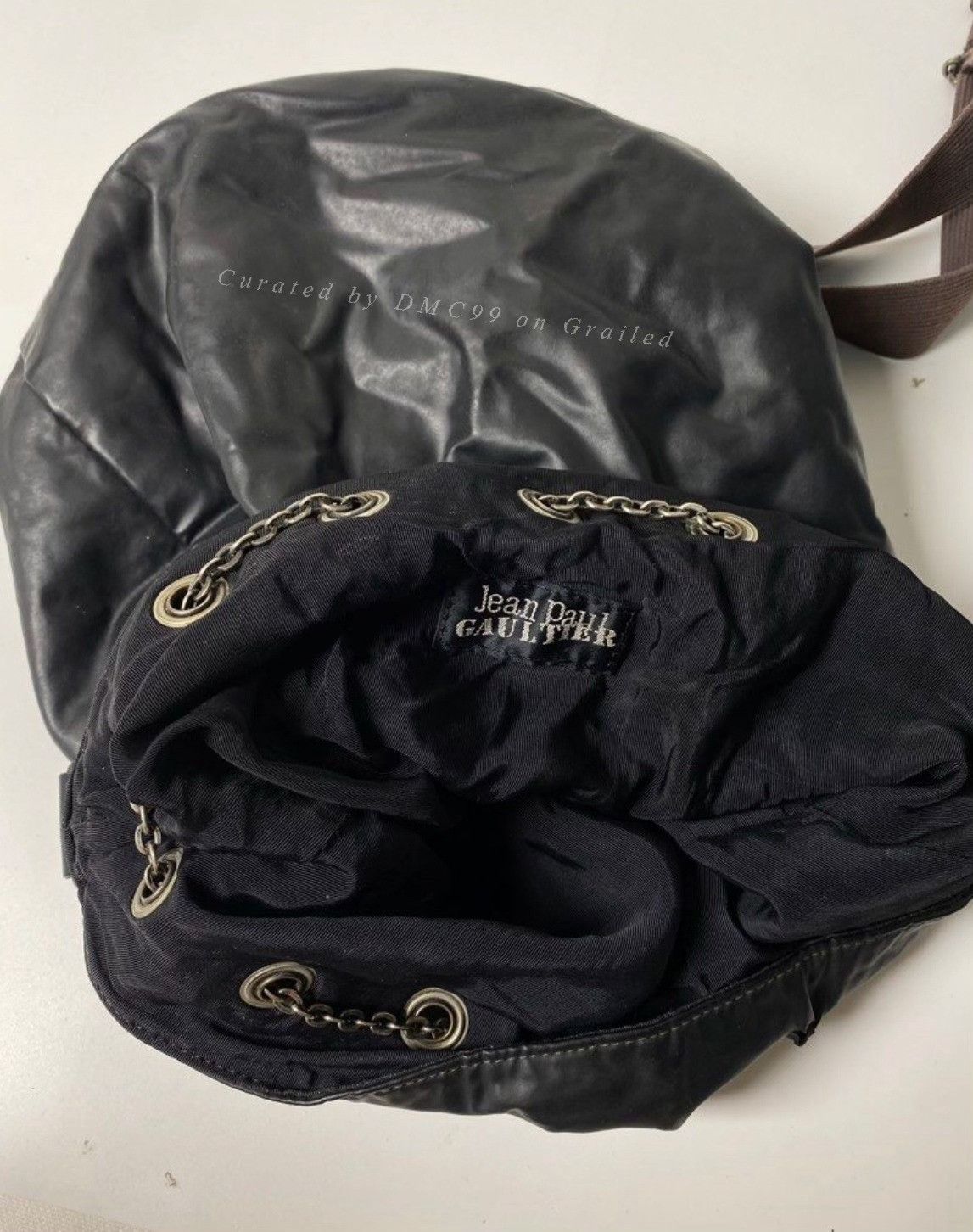 Vintage Vintage Jean Paul Gaultier 1990s Drawstring Bucket Bag Size ONE SIZE - 5 Thumbnail