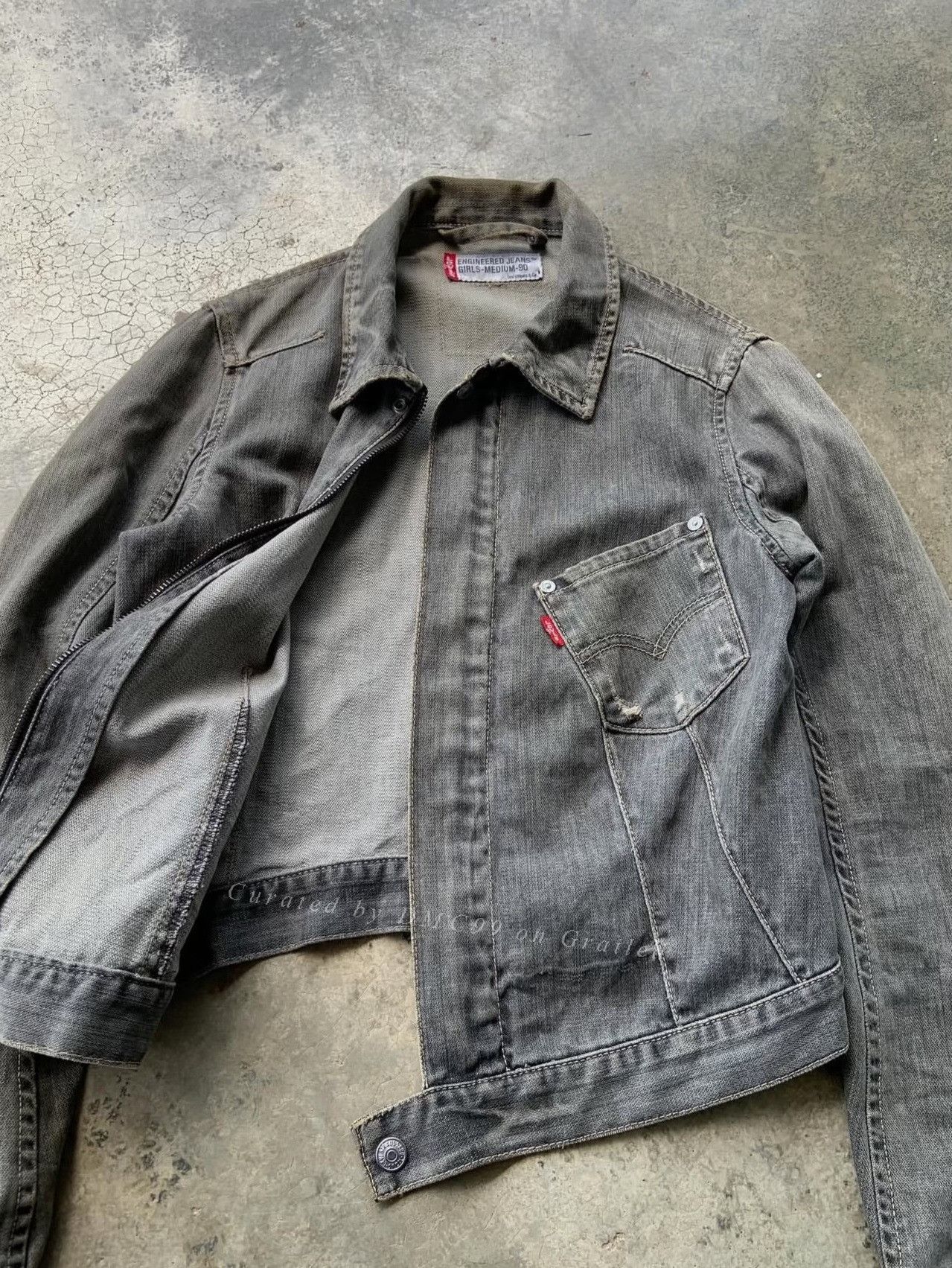 Vintage Vintage 2000s Levi's Engineered Black Jacket Size M / US 6-8 / IT 42-44 - 3 Thumbnail