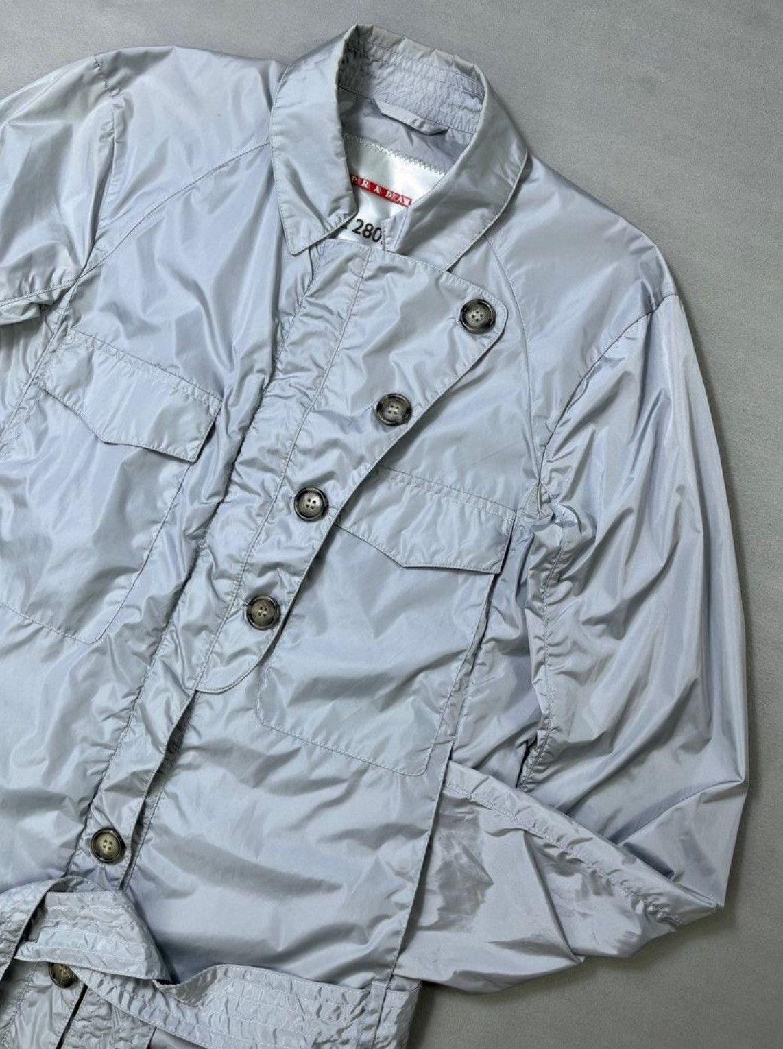 Prada Vintage Prada Linea Rossa Belted Jacket Size US M / EU 48-50 / 2 - 2 Thumbnail