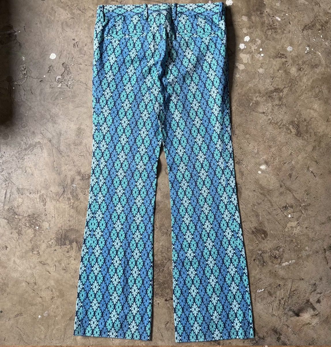 Gucci Vintage Gucci Textured Print Bootcut Pants Size 32" / US 10 / IT 46 - 2 Thumbnail