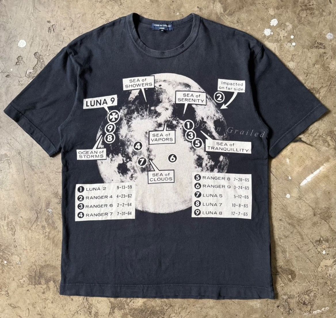 Comme des Garcons Vintage 2005 CDG Homme Luna Moon Tee Size US M / EU 48-50 / 2 - 2 Thumbnail