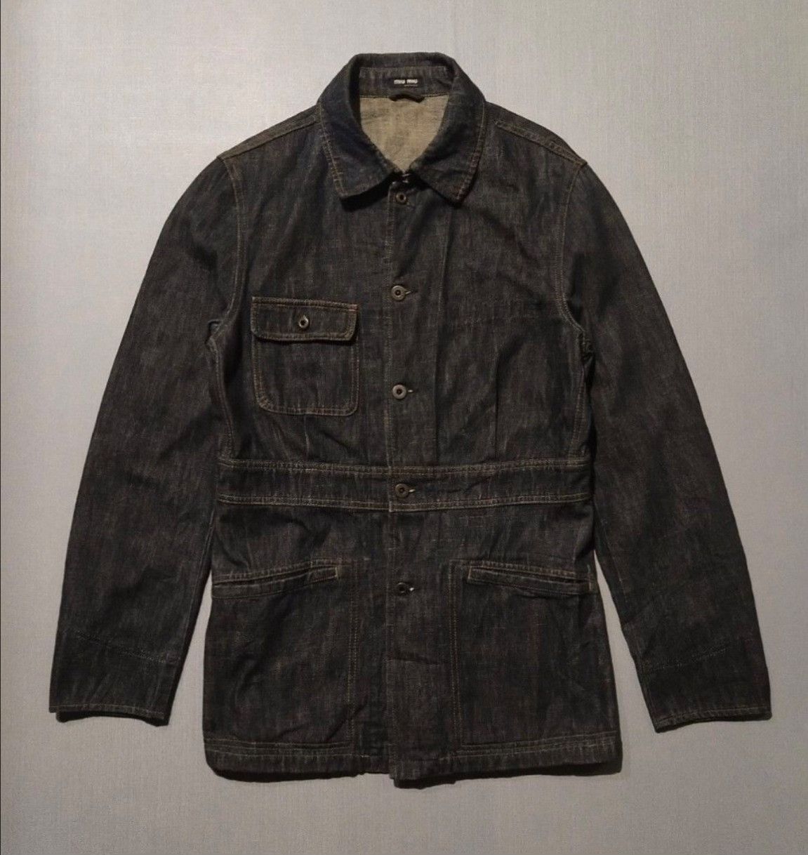 Miu Miu Miumiu 2001AW Denim Coverall Jacket Size US M / EU 48-50 / 2 - 2 Thumbnail