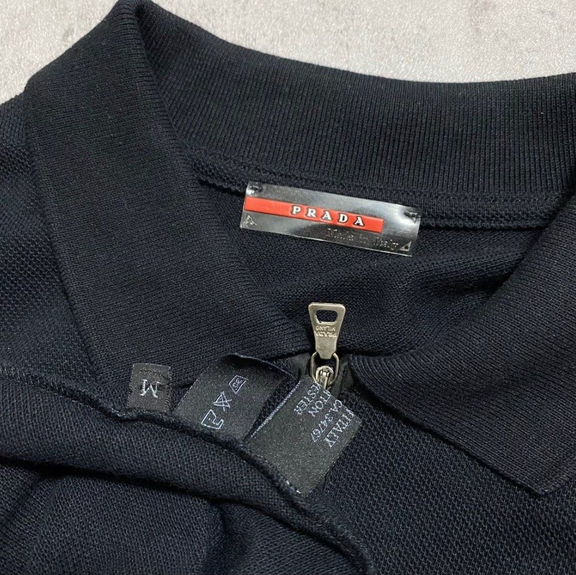 Prada Vintage Prada Linea Rossa QZIP Polo Shirt Size US M / EU 48-50 / 2 - 5 Thumbnail