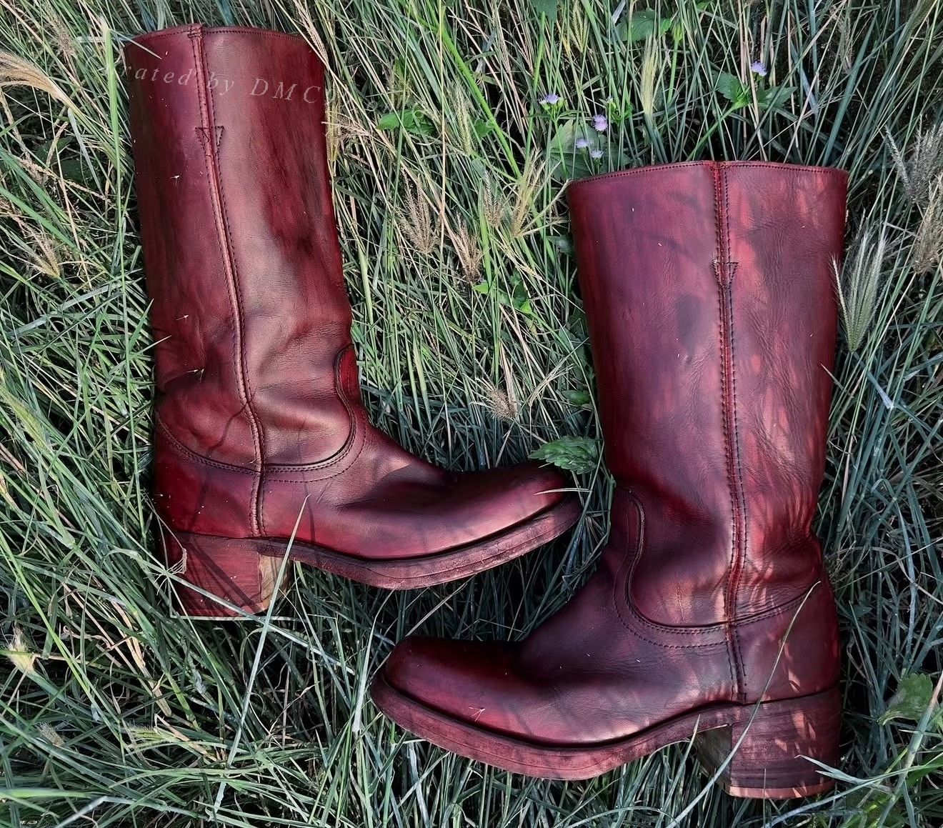 Vintage 1970s USA Vintage Red Tall Leather Boots Size US 9 / EU 42 - 7 Thumbnail