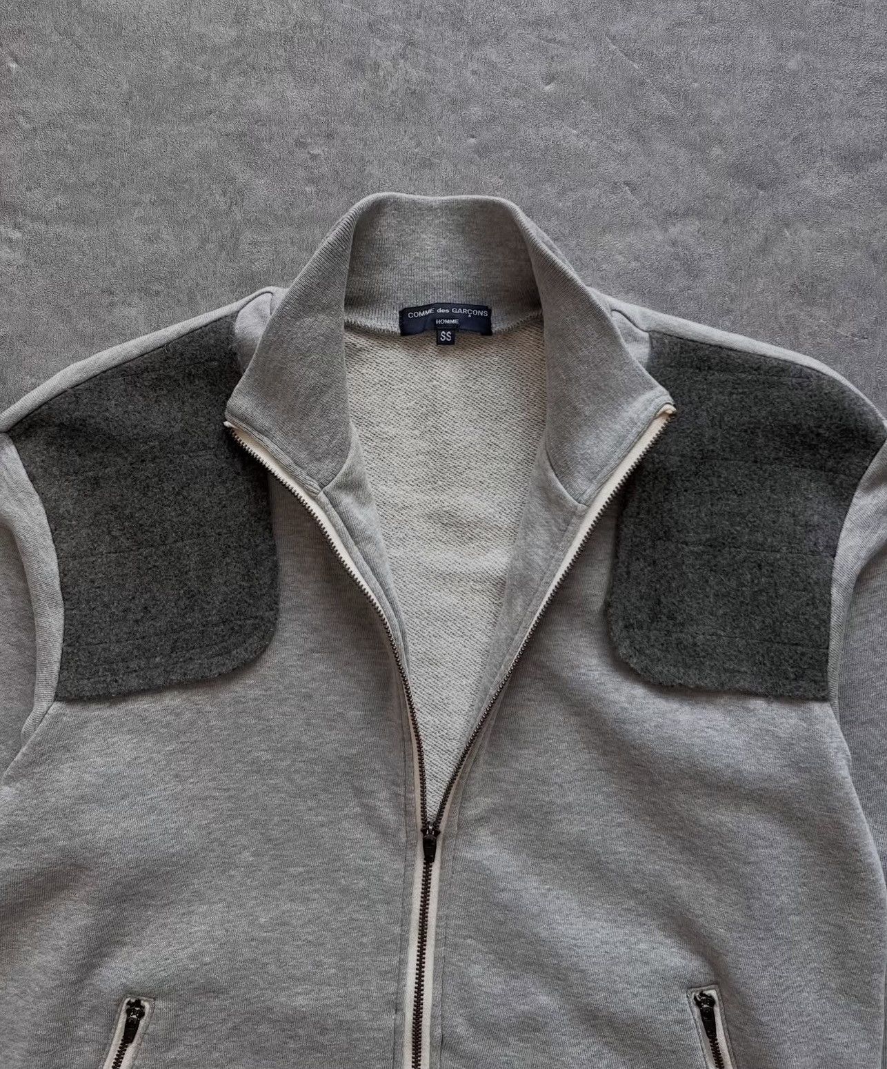 Comme des Garcons 2007 CDG Homme Wool Patch Zip Jacket Size US M / EU 48-50 / 2 - 3 Thumbnail