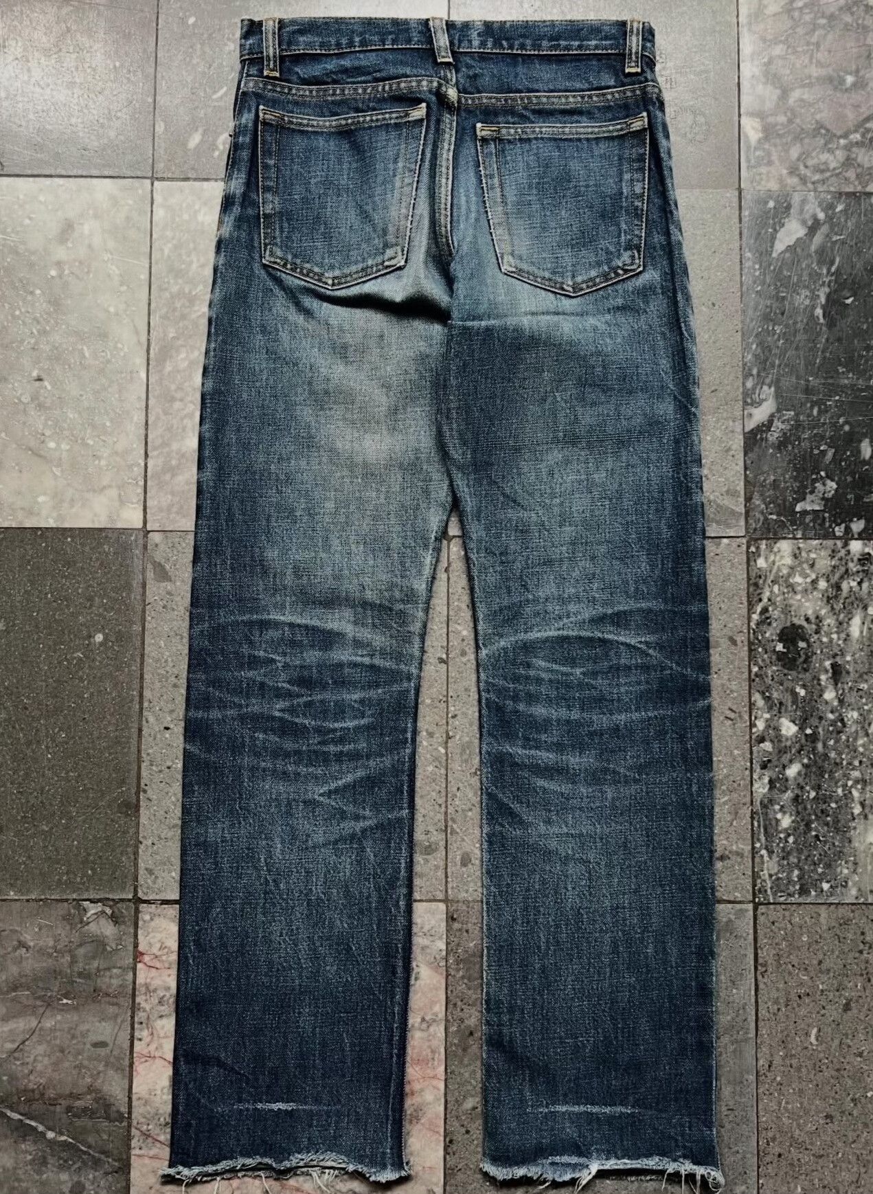 Helmut Lang 00s Helmut Lang Low-Waist Raw Selvage Denim Size 26" / US 2 / IT 38 - 4 Thumbnail