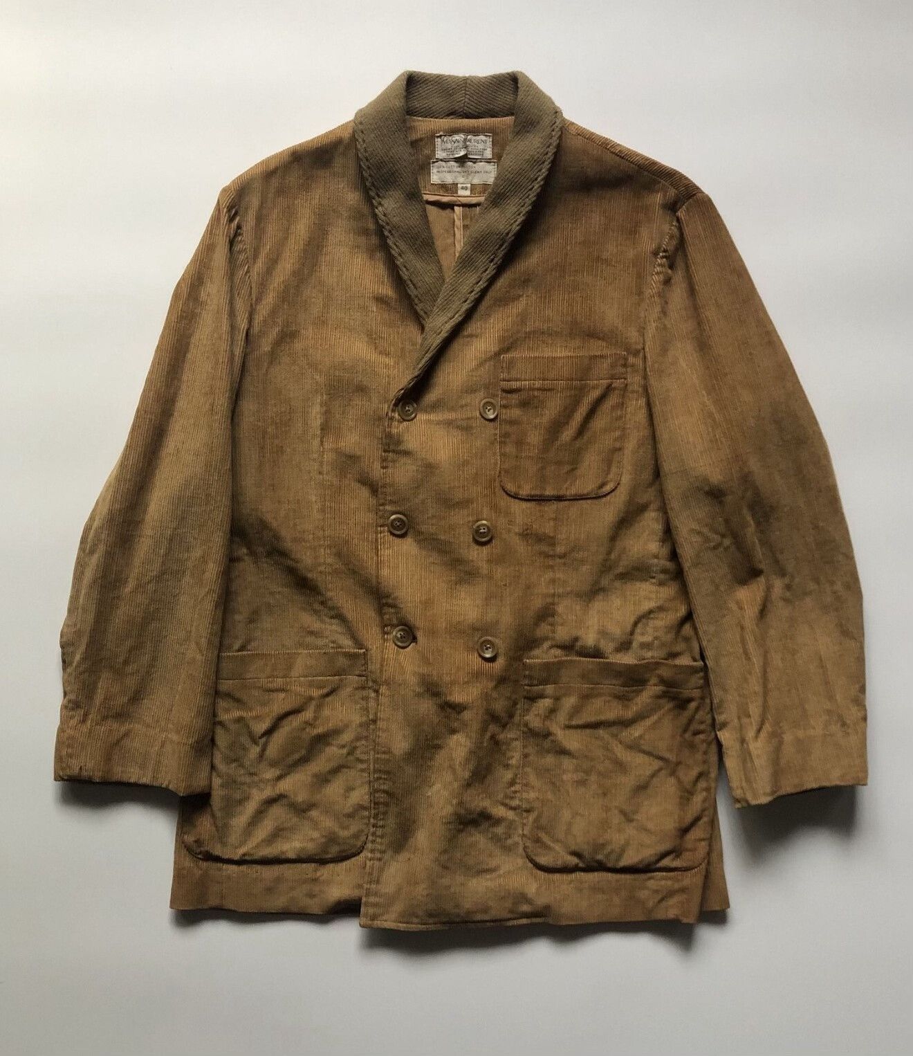 Saint Laurent Paris Vintage YSL 1970s-1980s Corduroy Jacket Size US M / EU 48-50 / 2 - 2 Thumbnail