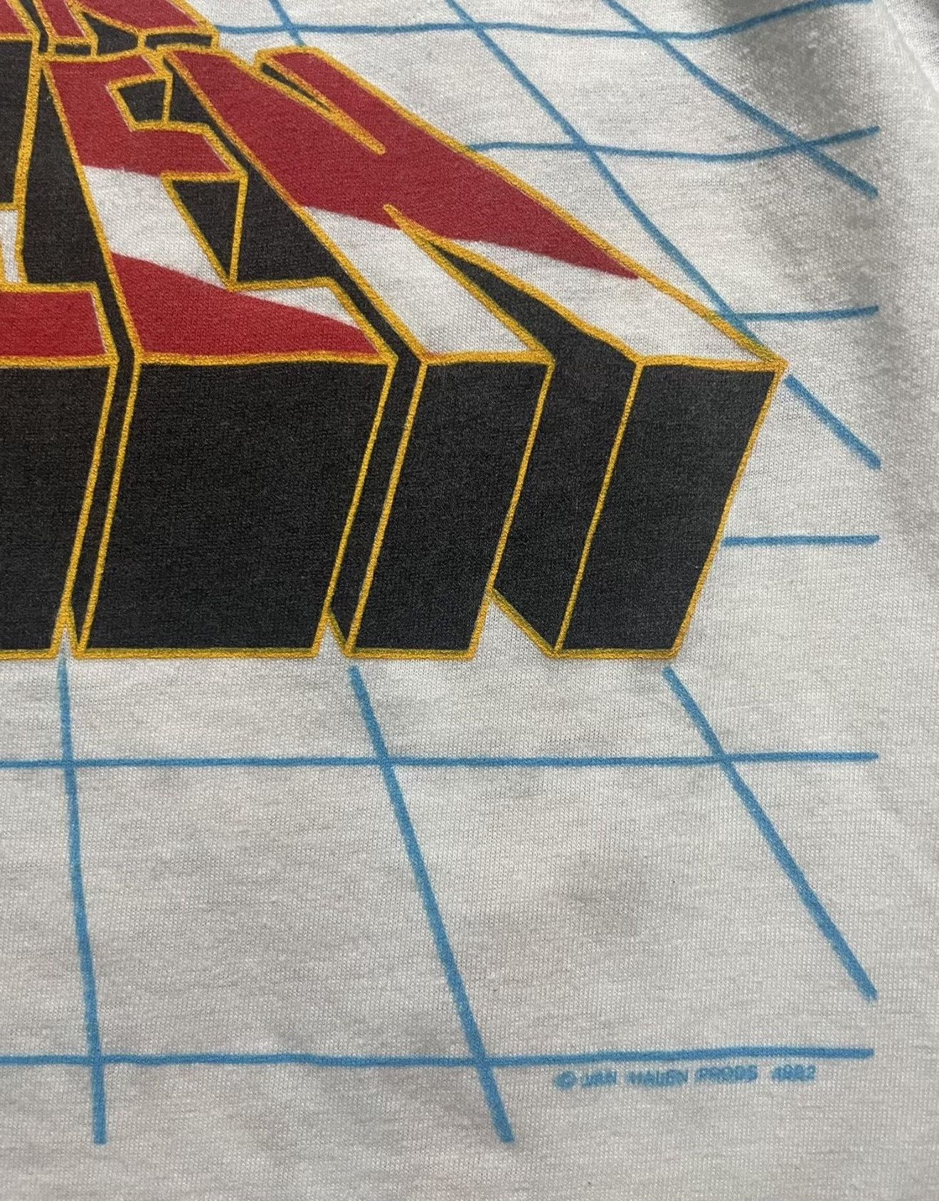 Vintage 1980s Van Halen Raglan Band Tour Tee Size US XS / EU 42 / 0 - 5 Thumbnail