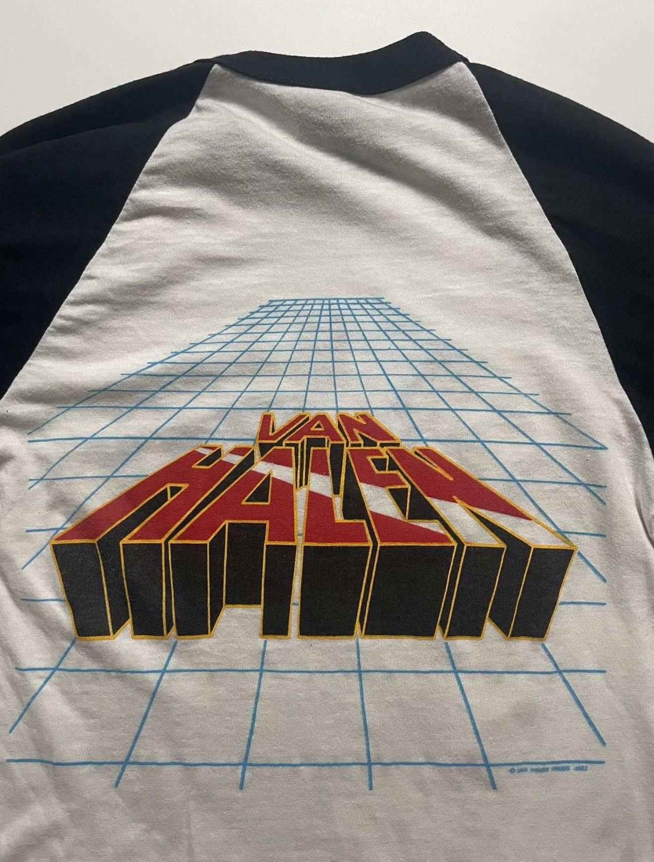 Vintage 1980s Van Halen Raglan Band Tour Tee Size US XS / EU 42 / 0 - 4 Thumbnail