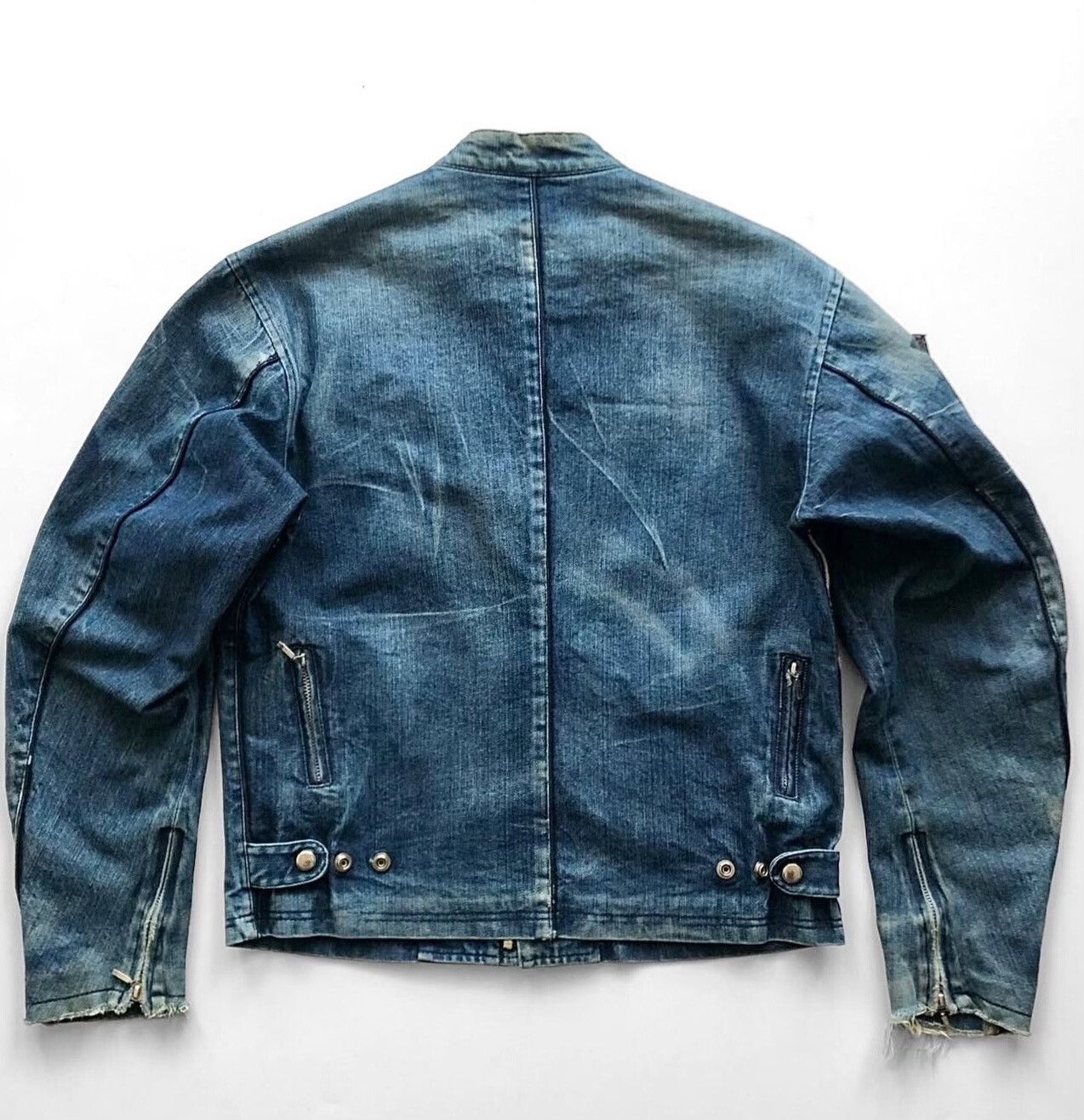 Vintage 1990s Vintage Harold's Gear Denim Cafe Racer Jacket Size US M / EU 48-50 / 2 - 5 Thumbnail