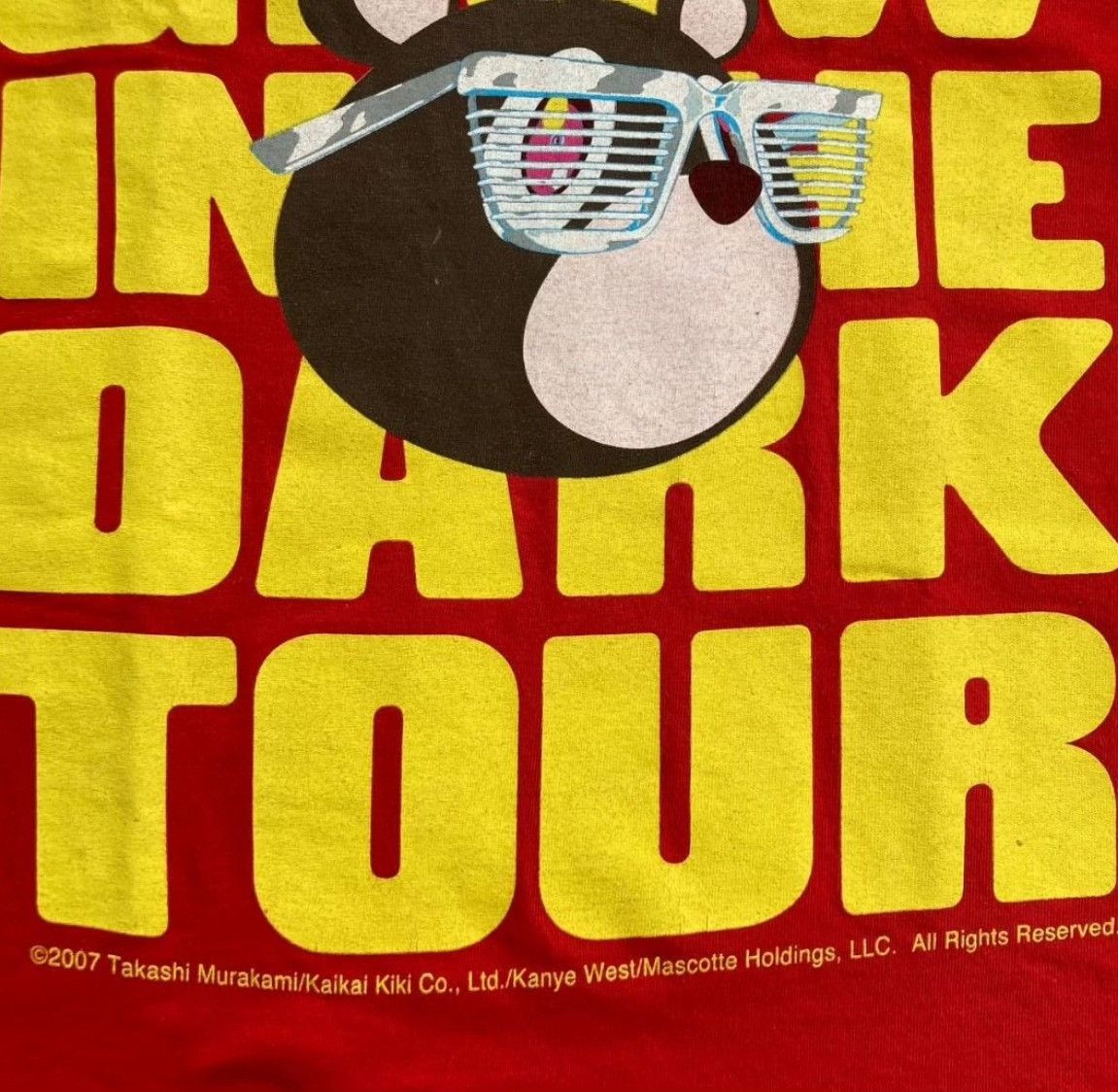 Vintage 2007 Kanye West Glow in the Dark Tour Tee Size US M / EU 48-50 / 2 - 4 Thumbnail