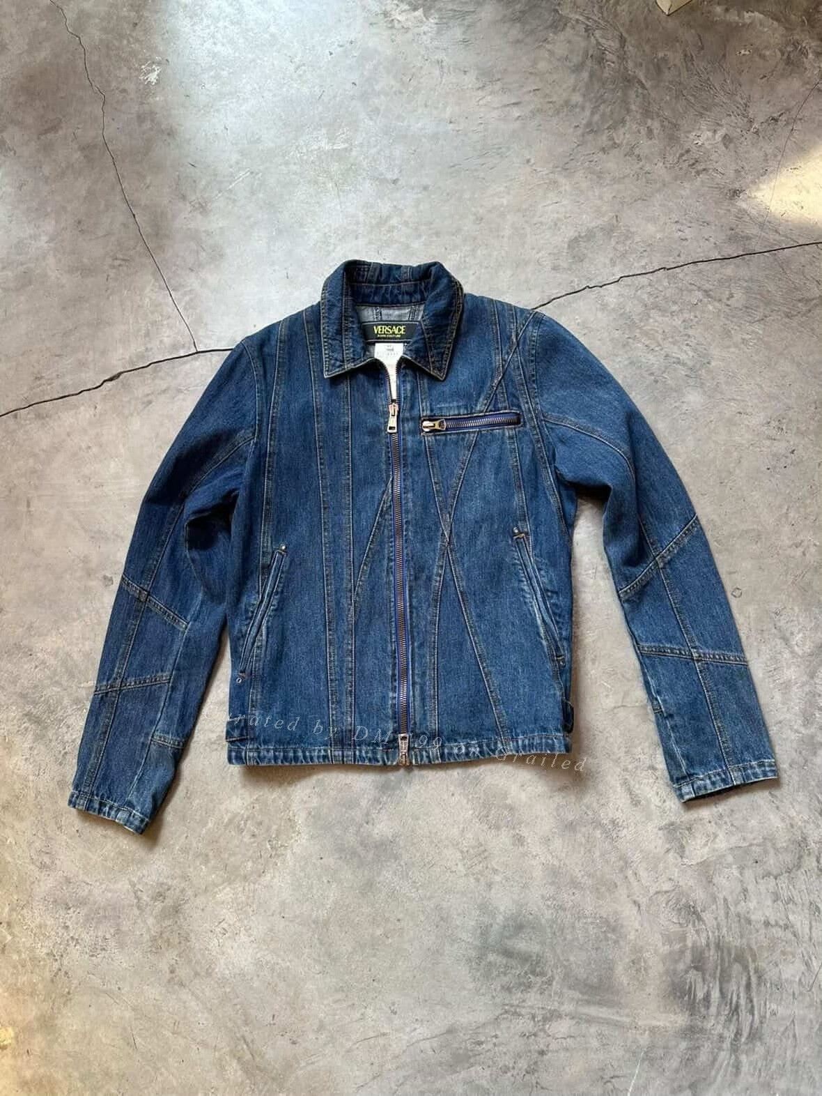 Vintage Vintage Versace 2000s Deconstruction Denim Jacket Size US M / EU 48-50 / 2 - 2 Thumbnail