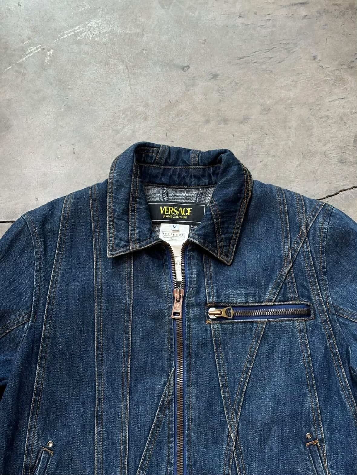 Vintage Vintage Versace 2000s Deconstruction Denim Jacket Size US M / EU 48-50 / 2 - 6 Thumbnail