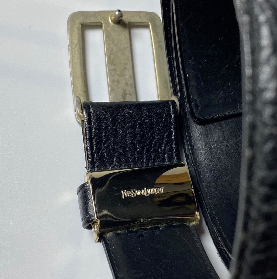 Vintage Vintage YSL 80s-90s Buckle Leather Belt Size ONE SIZE - 4 Thumbnail