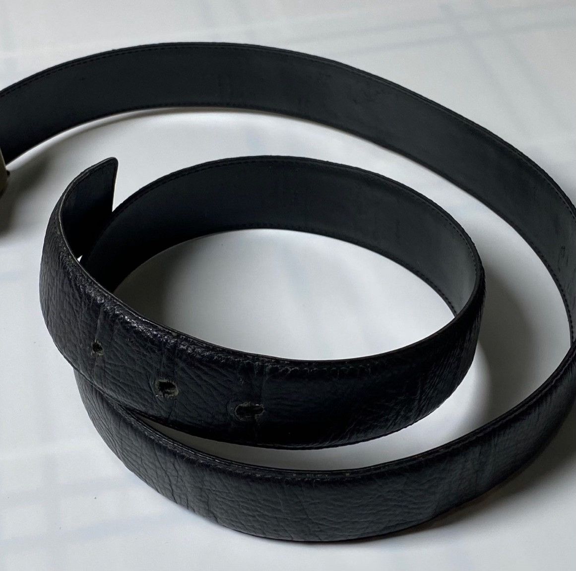 Vintage Vintage YSL 80s-90s Buckle Leather Belt Size ONE SIZE - 5 Thumbnail