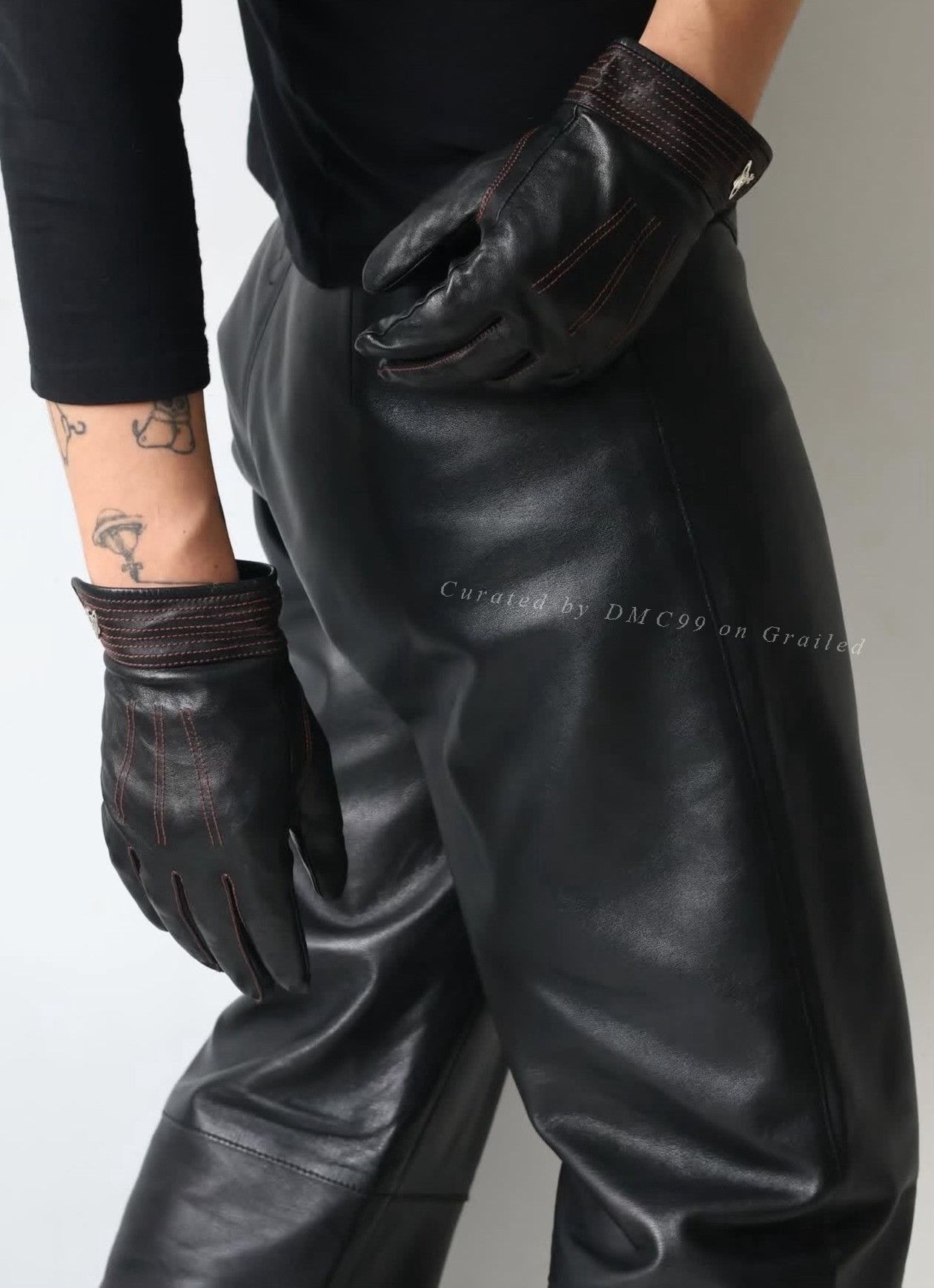 Vivienne Westwood Vintage Vivienne Westwood Orb Leather Gloves Size ONE SIZE - 4 Thumbnail