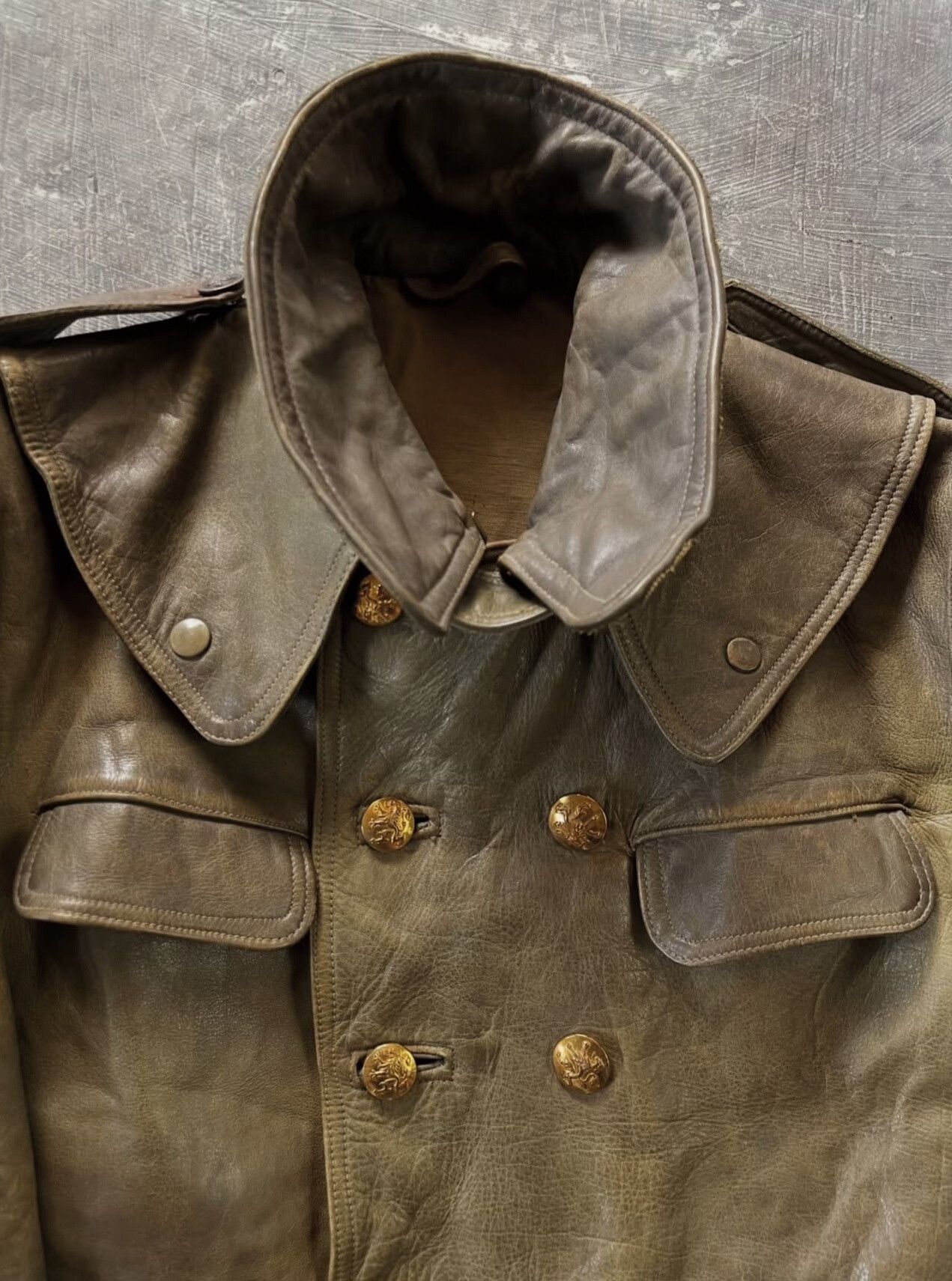 Vintage True Vintage 1950s Belgian Leather Moto Jacket Size US M / EU 48-50 / 2 - 4 Thumbnail