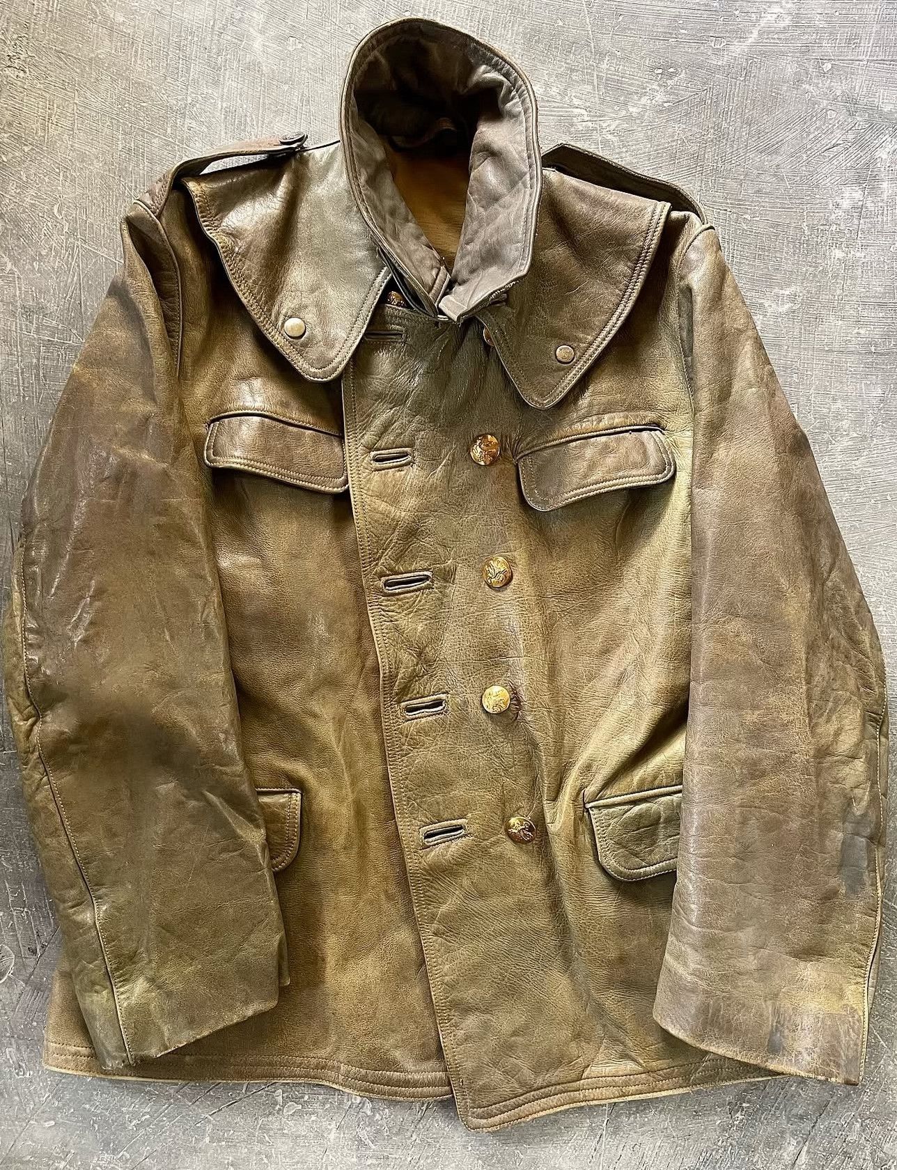 Vintage True Vintage 1950s Belgian Leather Moto Jacket Size US M / EU 48-50 / 2 - 5 Thumbnail