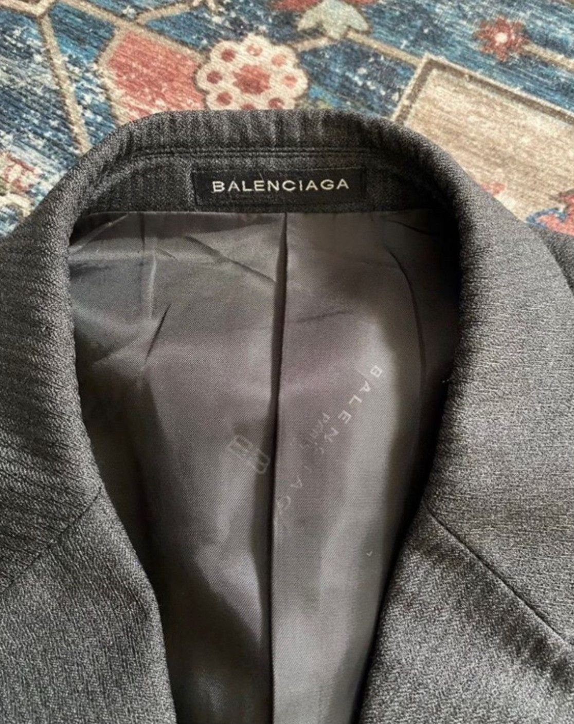 Balenciaga Vintage Balenciaga 1990s-2000s Grey Blazer Size US L / EU 52-54 / 3 - 8 Thumbnail