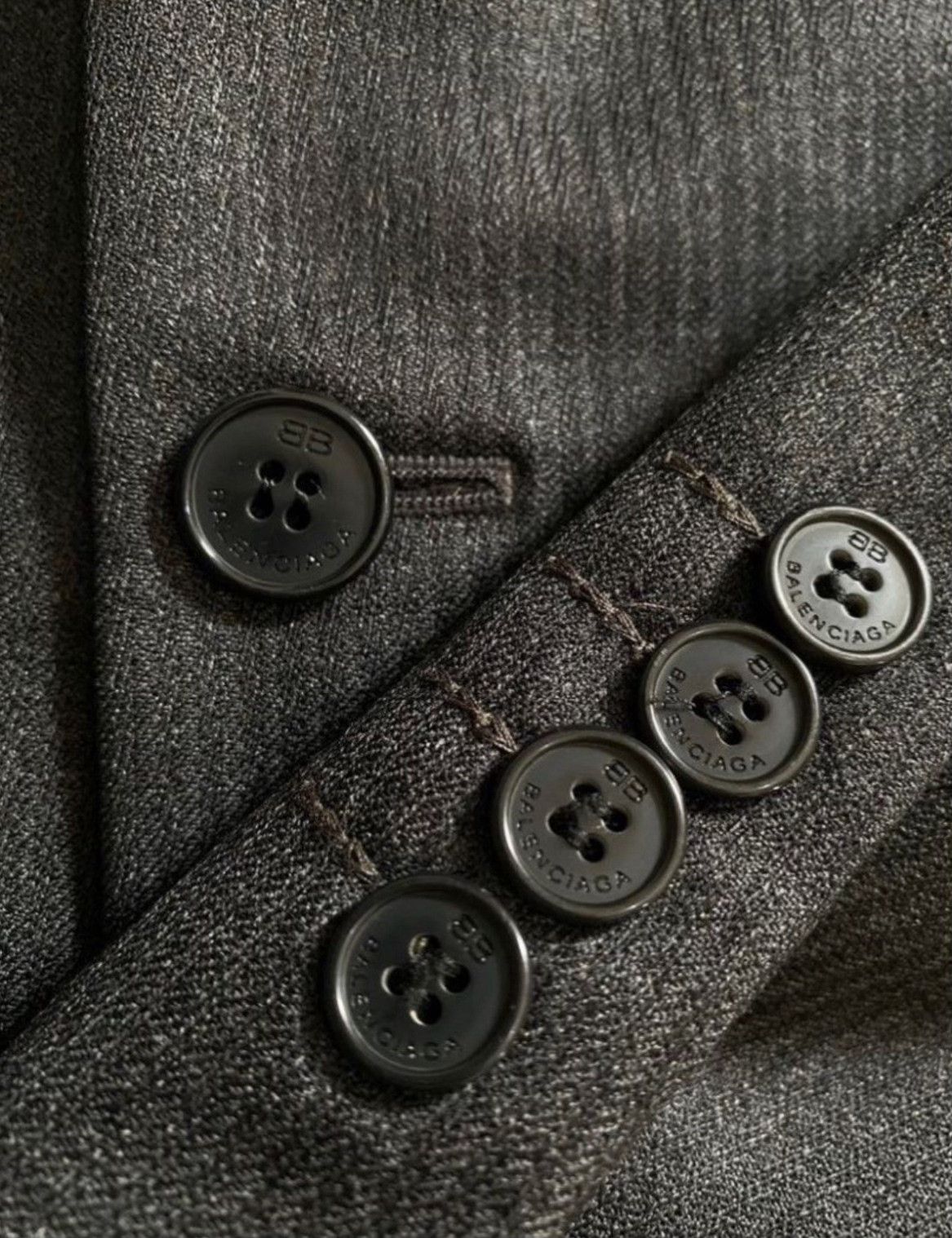 Balenciaga Vintage Balenciaga 1990s-2000s Grey Blazer Size US L / EU 52-54 / 3 - 4 Thumbnail