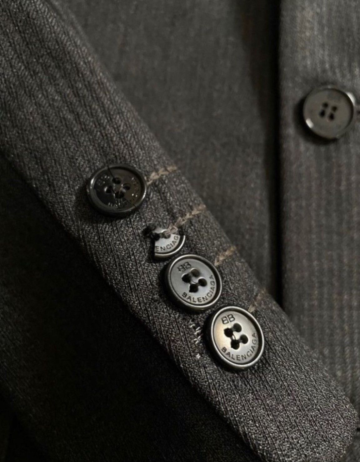 Balenciaga Vintage Balenciaga 1990s-2000s Grey Blazer Size US L / EU 52-54 / 3 - 5 Thumbnail