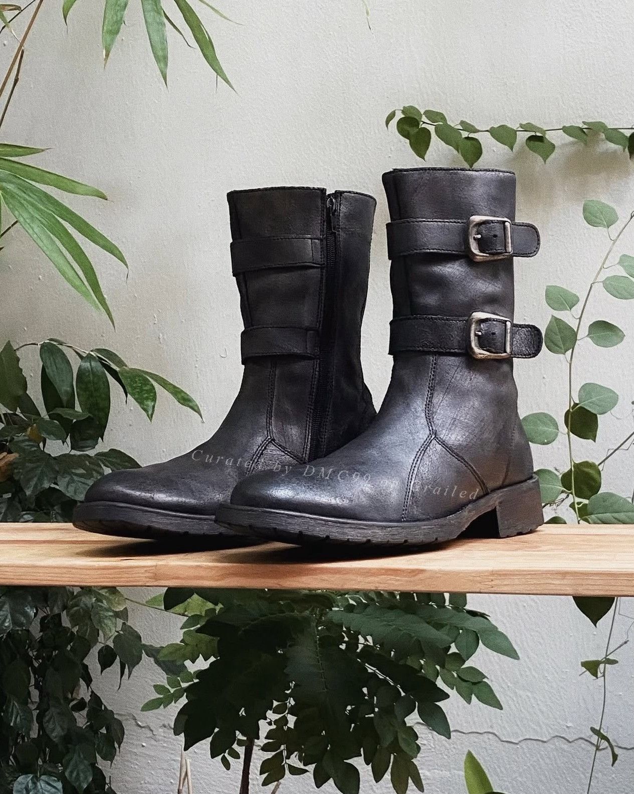 Vintage Vintage 1990s CLUBSHOES Black Leather Boots Size US 8 / EU 41 - 6 Thumbnail