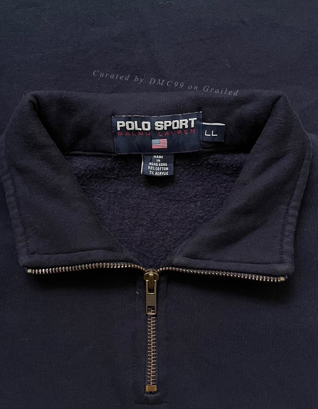Polo Ralph Lauren Vintage Polo Ralph Lauren 1990s Halfzip Sweatshirt Size US L / EU 52-54 / 3 - 3 Thumbnail