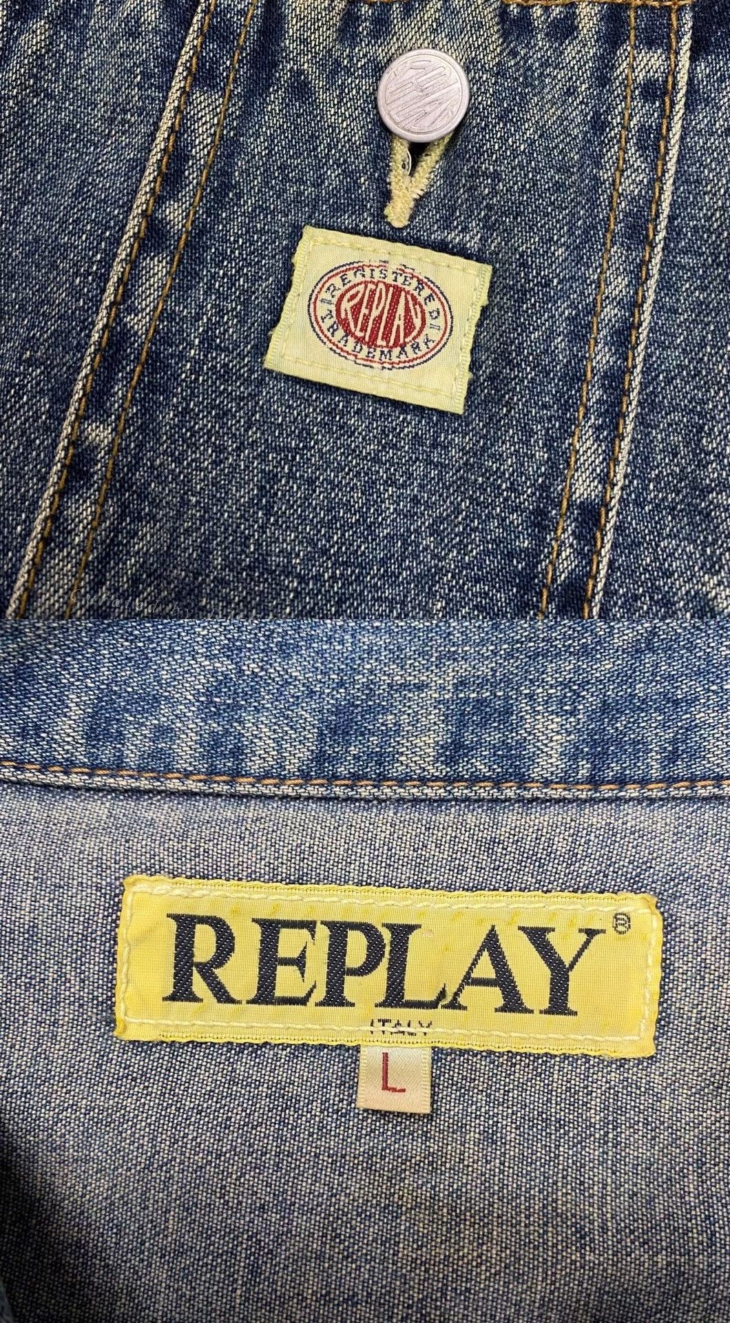 Vintage Vintage Replay 80s-90s Zippered Denim Jacket Size US M / EU 48-50 / 2 - 8 Thumbnail